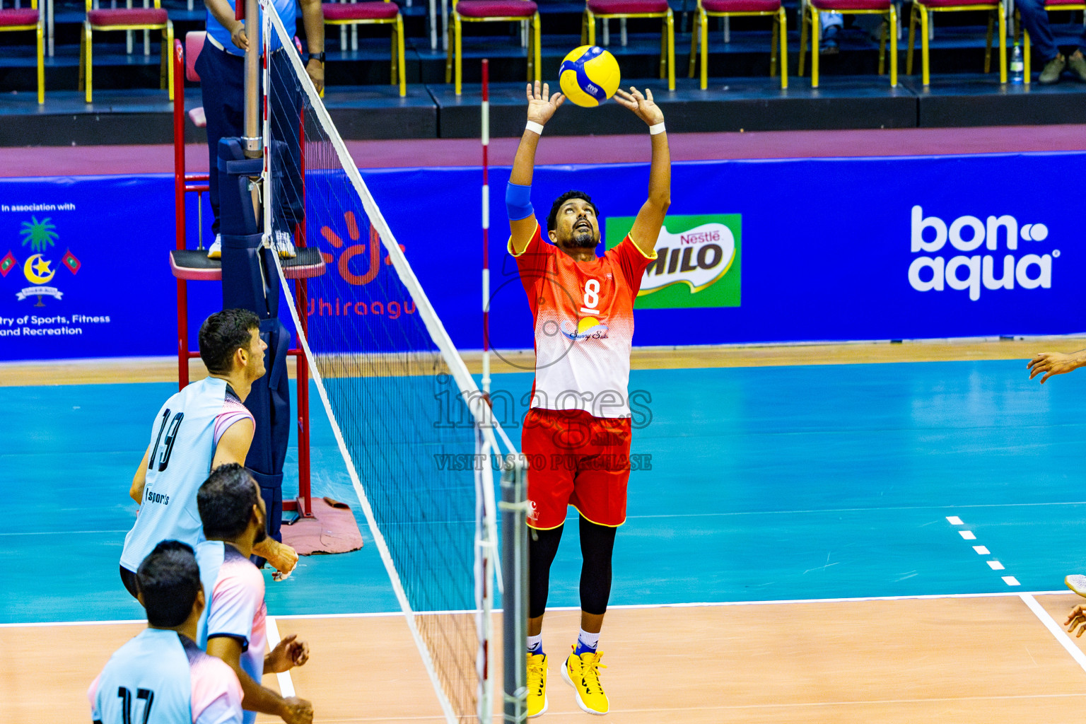 City Sports Club vs Blues for Volleyball in Day 3 of MILO VAM Cup 2024 Men's Division was held in Social Center Indoor Hall on Wednesday, 30th October 2024. Photos: Nausham Waheed / images.mv