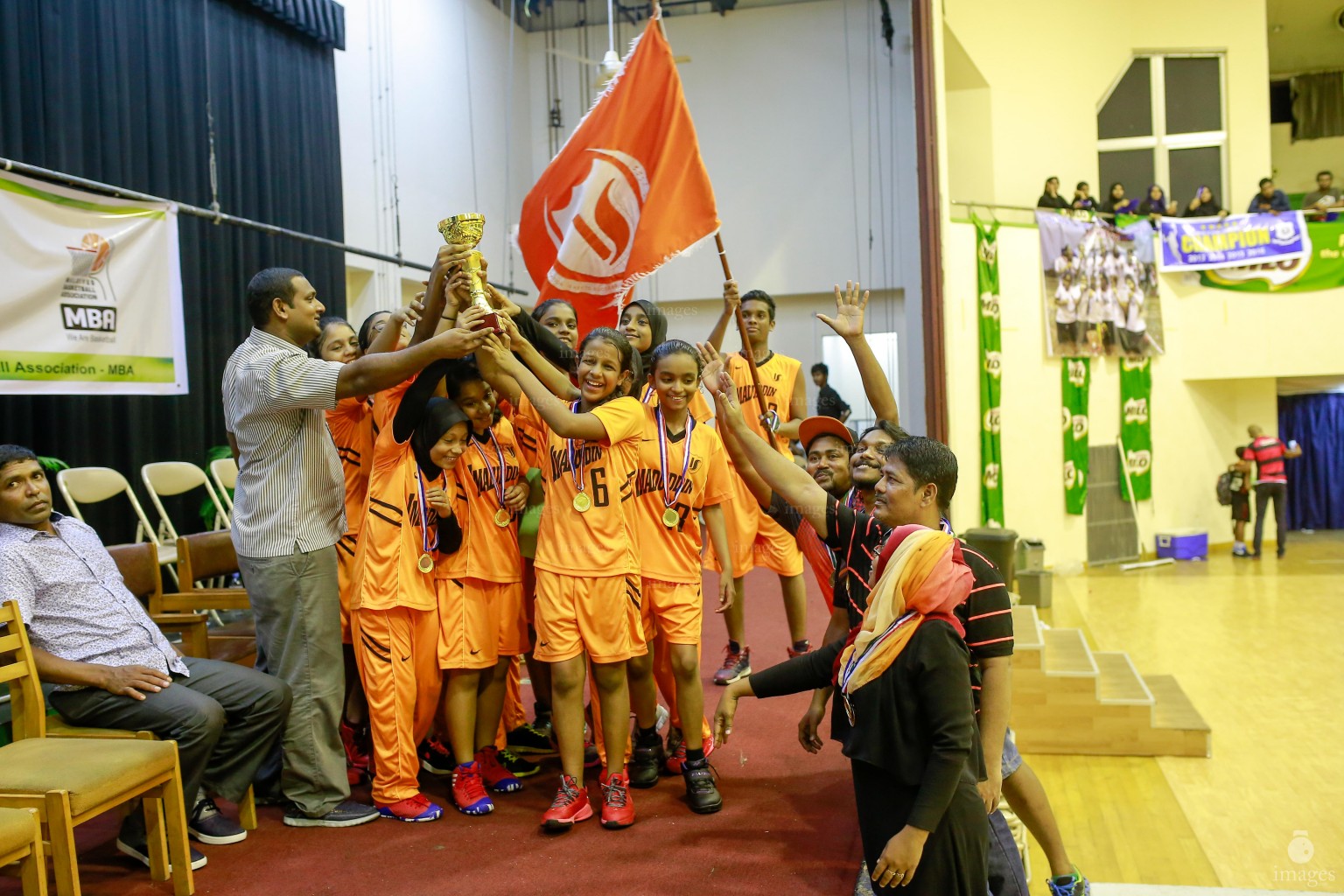 Milo Interschool Basketball Finals in Male', Maldives, Thursday, April. 28, 2016.(Images.mv Photo/ Hussain Sinan).
