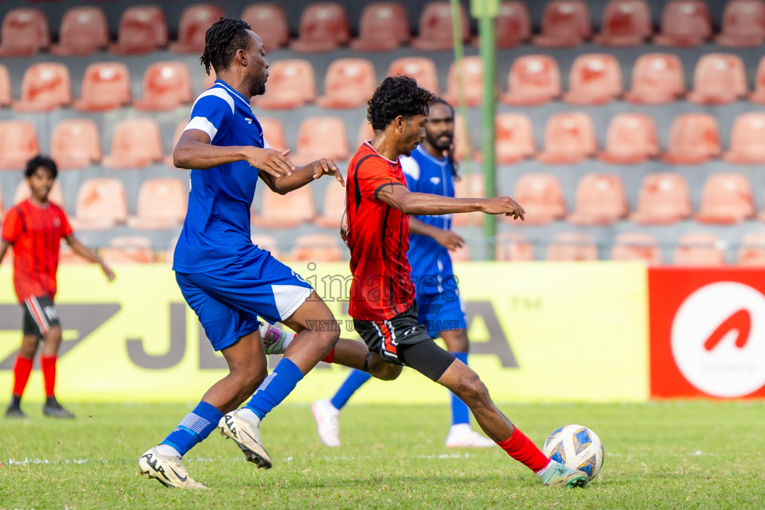 TC Sports Club vs Newradiant Sports Club in the FAM League Cup 2025 held at National Football Stadium, Male', Maldives on Tuesday, 13th May 2025. Photos By: Nausham Waheed / images.mv