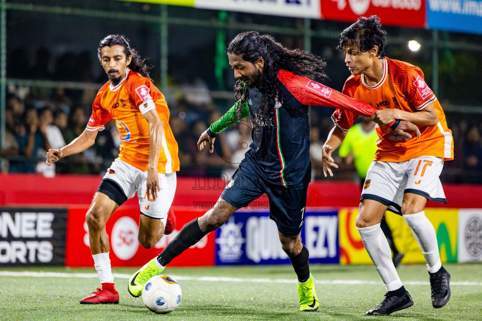 Thaa Hirilandhoo vs L Isdhoo in zone round Day 30 of Golden Futsal Challenge 2025 was held on Monday , 3rd February 2025, in Hulhumale', Maldives. Photos: Nausham Waheed / images.mv