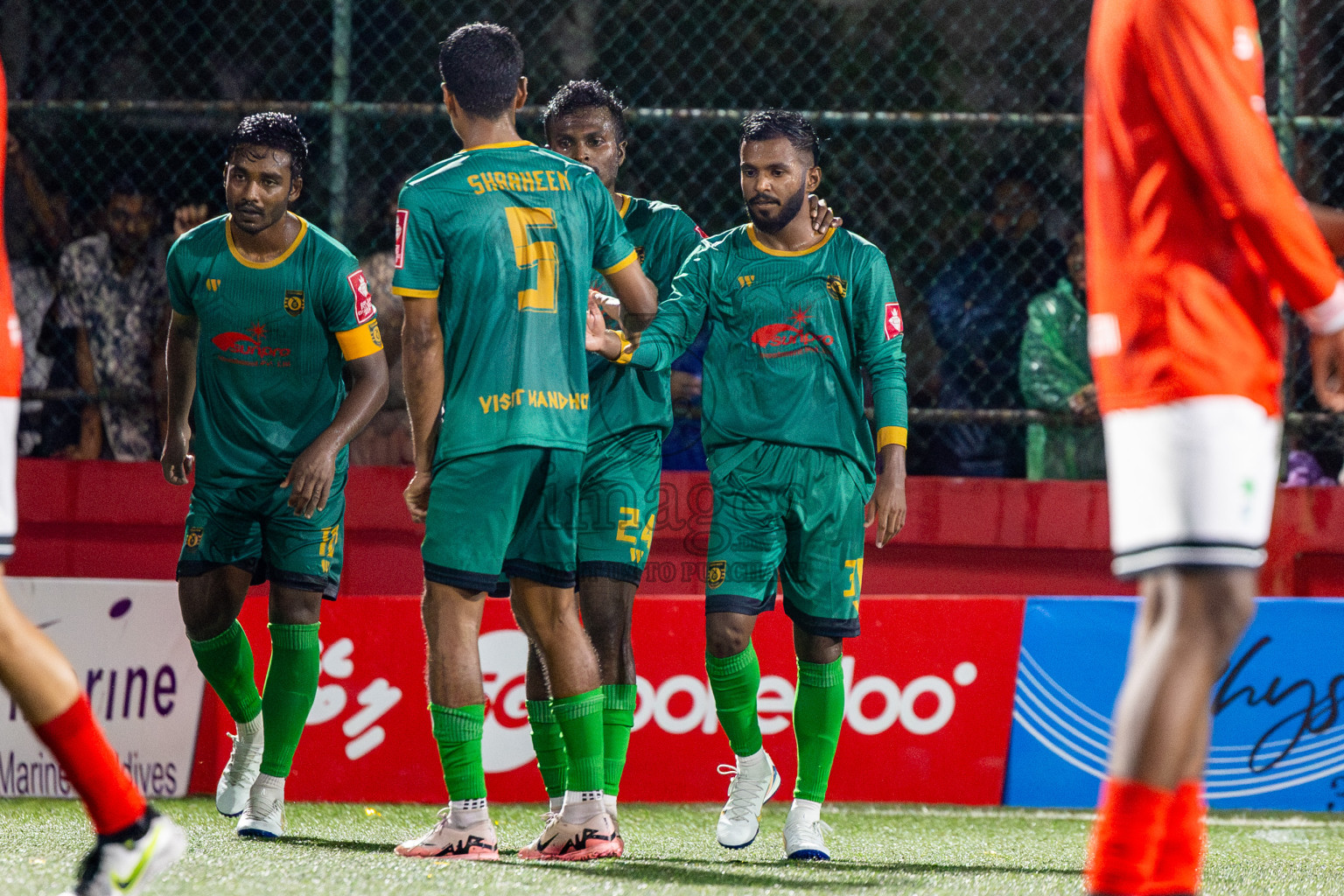 ADh Dhangethi vs ADh Mandhoo on Day 20 of Golden Futsal Challenge 2025 was held on Thursday, 23rd January 2025, in Hulhumale', Maldives. Photos: Nausham Waheed / images.mv
