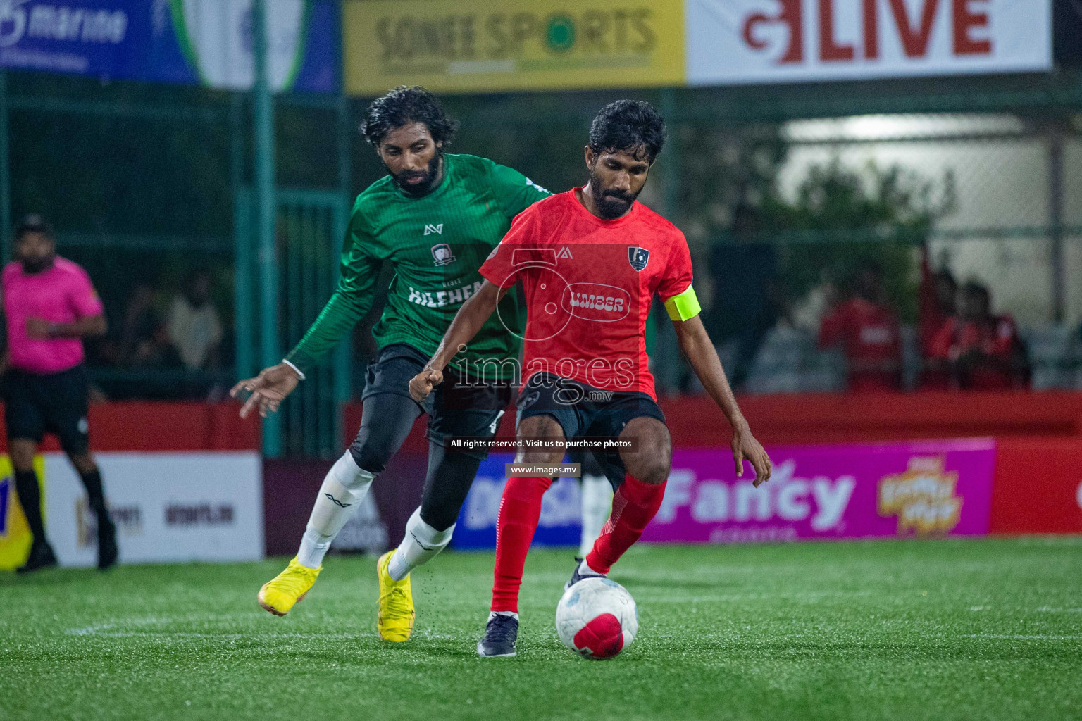 Sh. Kanditheemu vs Sh. Bilehfahi in Day 2 of Golden Futsal Challenge 2023 on 06 February 2023 in Hulhumale, Male, Maldives