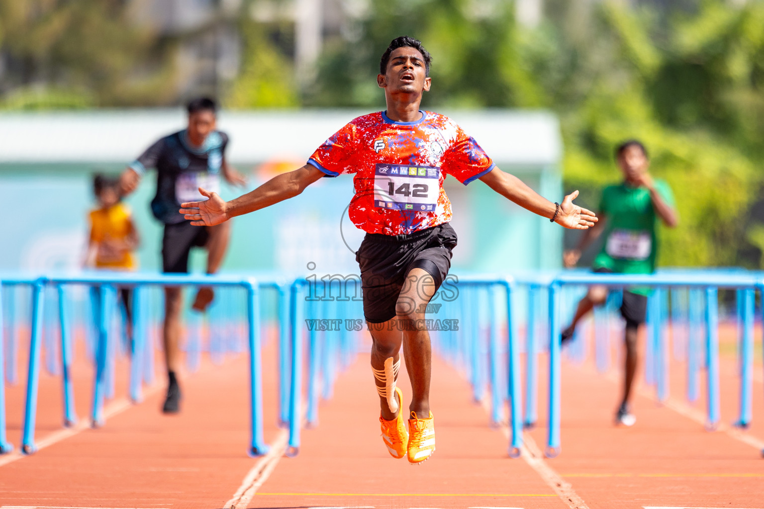 Day 4 of MWSC Interschool Athletics Championships 2024 held in Hulhumale Running Track, Hulhumale, Maldives on Tuesday, 12th November 2024. Photos by: Raaif Yoosuf / Images.mv