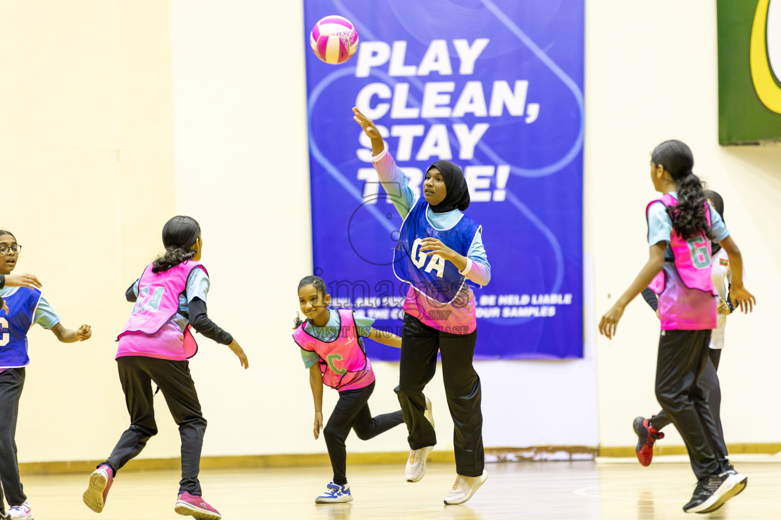 Netkids A vs Netkids B in Day 2 of 3rd Junior Championship - Netball association of Maldives, held at Social Center on Monday 20th January 2025 . Photos by Shuu Abdul Sattar