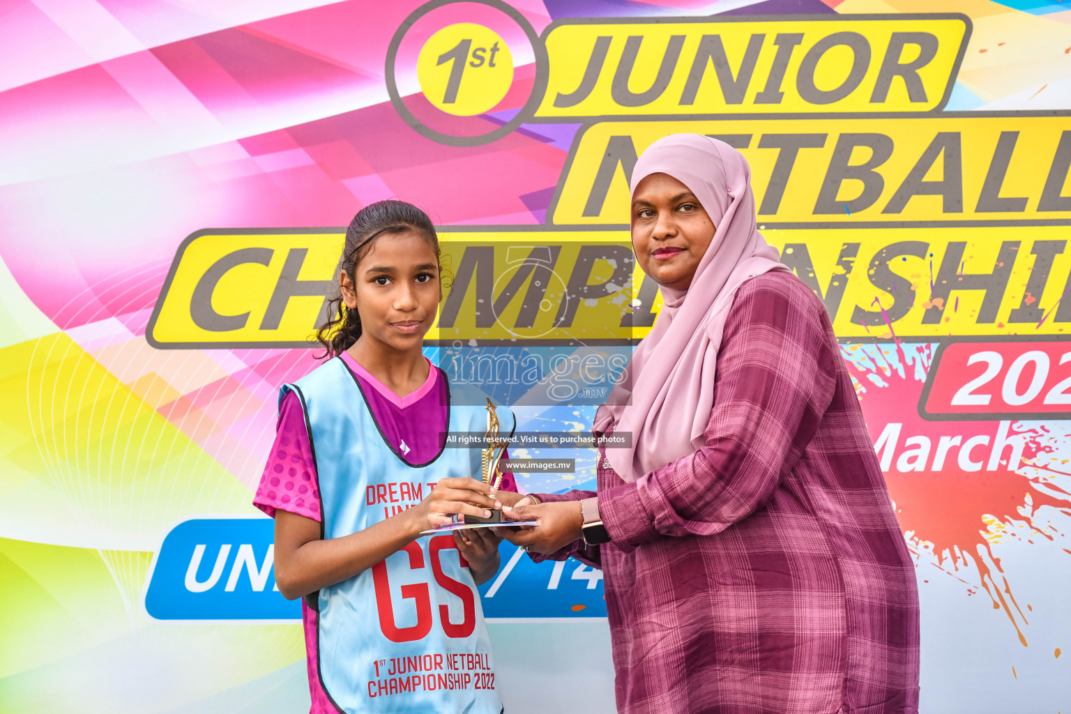 Final of Junior Netball Championship 2022 held in Male', Maldives on 19th March 2022. Photos by Nausham Waheed