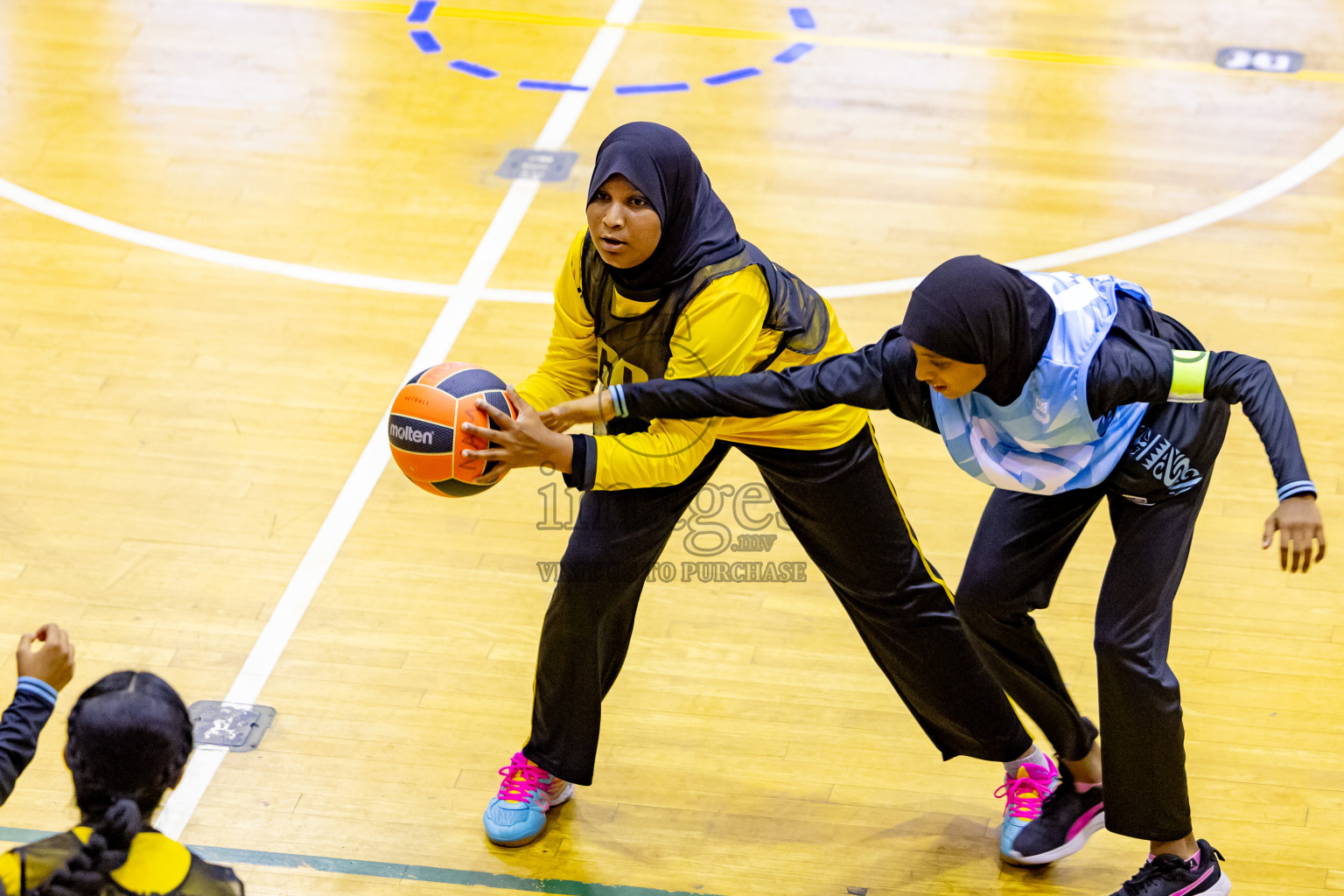 Day 8 of 25th Inter-School Netball Tournament was held in Social Center at Male', Maldives on Sunday, 18th August 2024. Photos: Nausham Waheed / images.mv