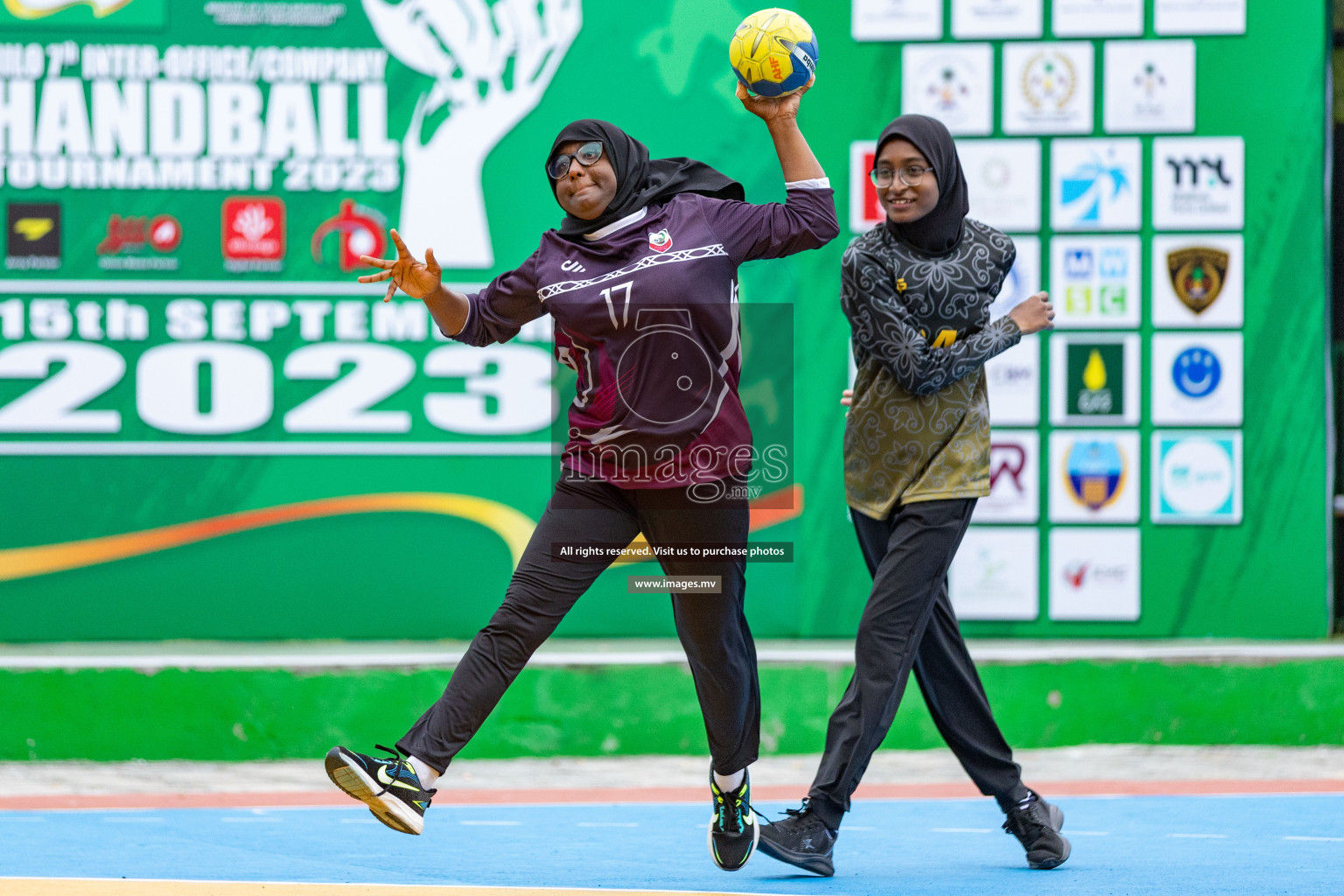 Day 3 of 7th Inter-Office/Company Handball Tournament 2023, held in Handball ground, Male', Maldives on Sunday, 18th September 2023 Photos: Nausham Waheed/ Images.mv