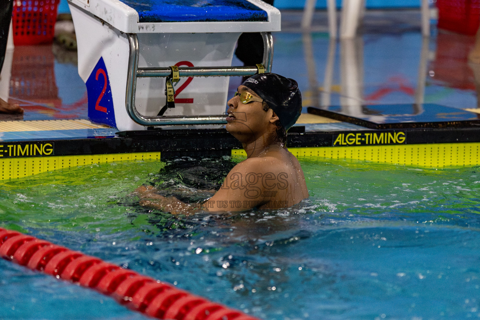 Day 2 of National Swimming Competition 2024 held in Hulhumale', Maldives on Saturday, 14th December 2024. Photos: Hassan Simah / images.mv