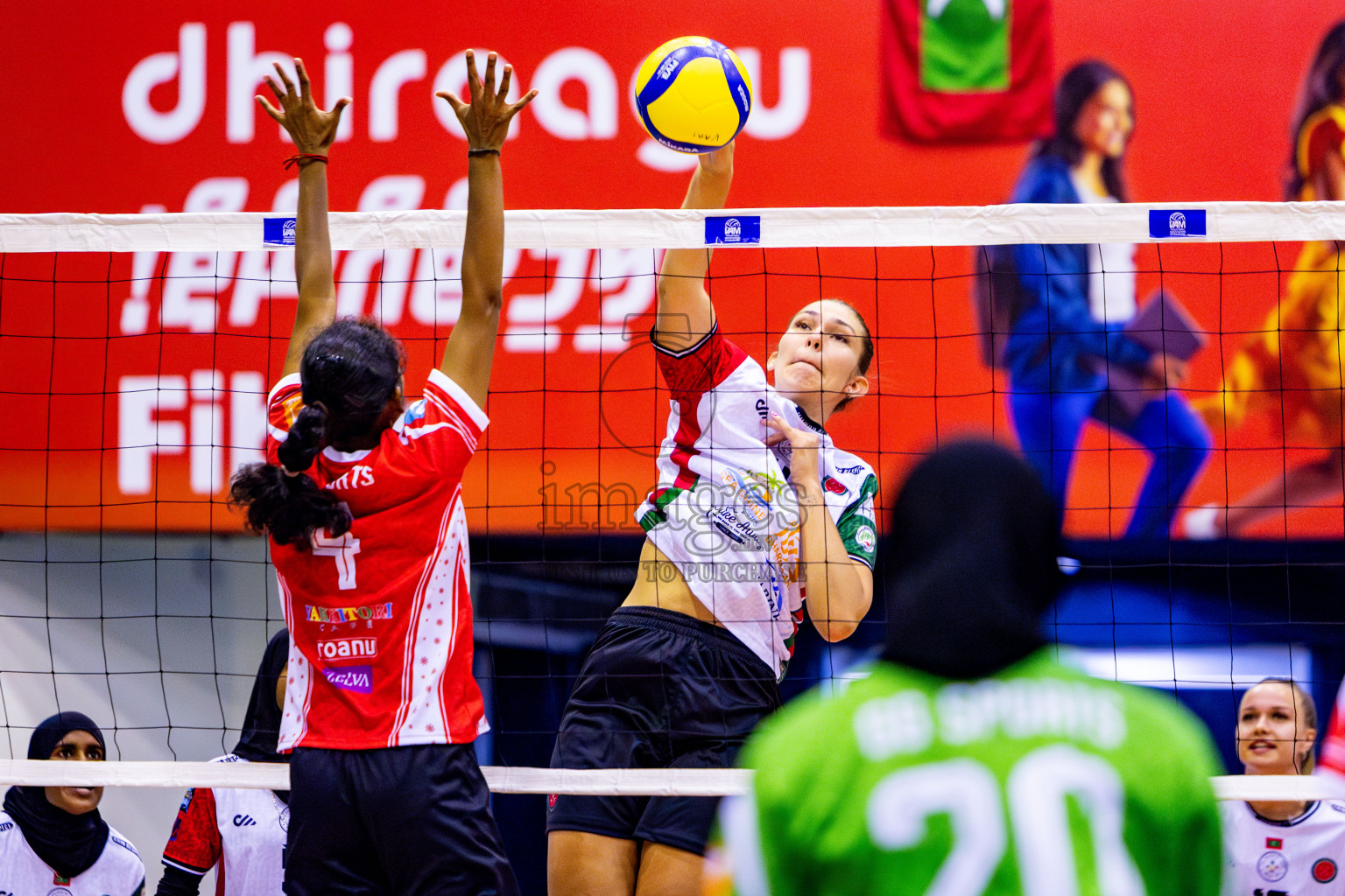 GG Sports vs Huraa CC in Day 4 of Women's Division of Milo VAM Cup 2025 held in Male', Maldives on Saturday, 12th April 2025 at Social Center Indoor Hall Photos By: Nausham Waheed / images.mv