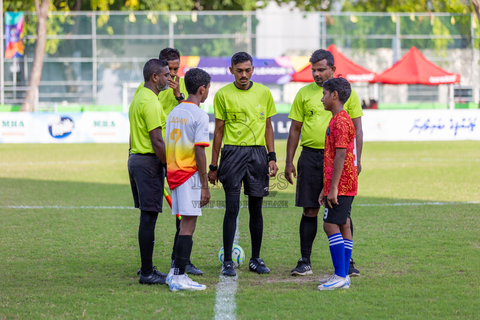 Club Eagles vs Super United Sports (U12) in Day 4 of Dhivehi Youth League 2024 held at Henveiru Stadium on Thursday, 28th November 2024. Photos: Shuu Abdul Sattar/ Images.mv