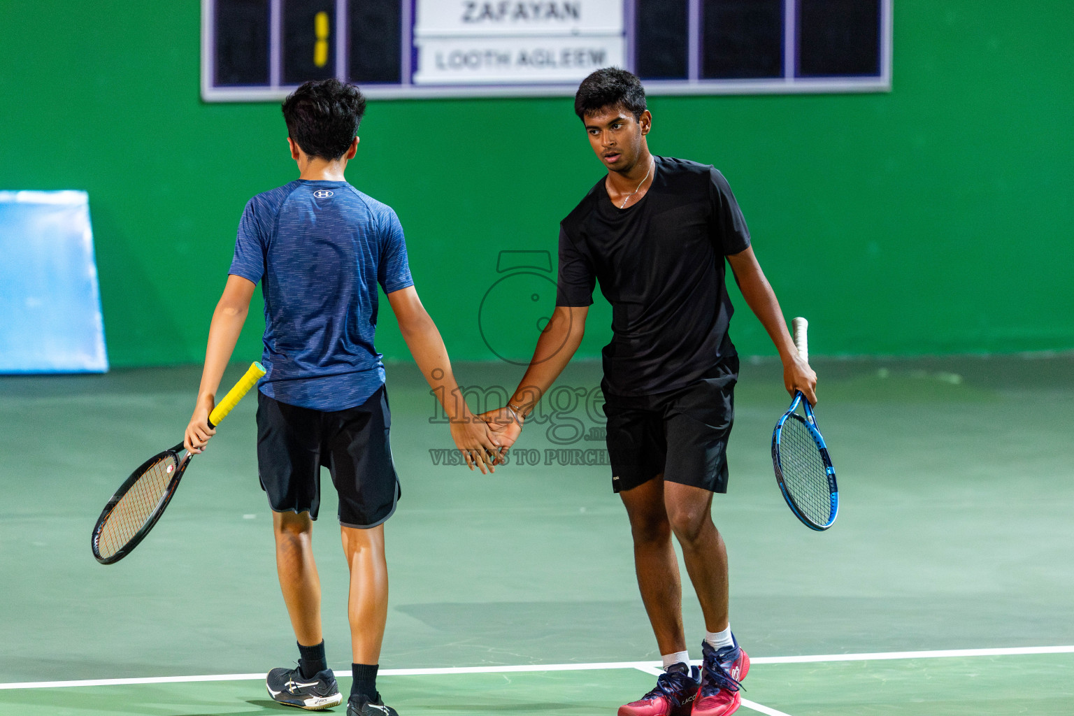 Day 8 of ATF Maldives Junior Open Tennis was held in Male' Tennis Court, Male', Maldives on Thursday, 19th December 2024. Photos: Nausham Waheed/ images.mv