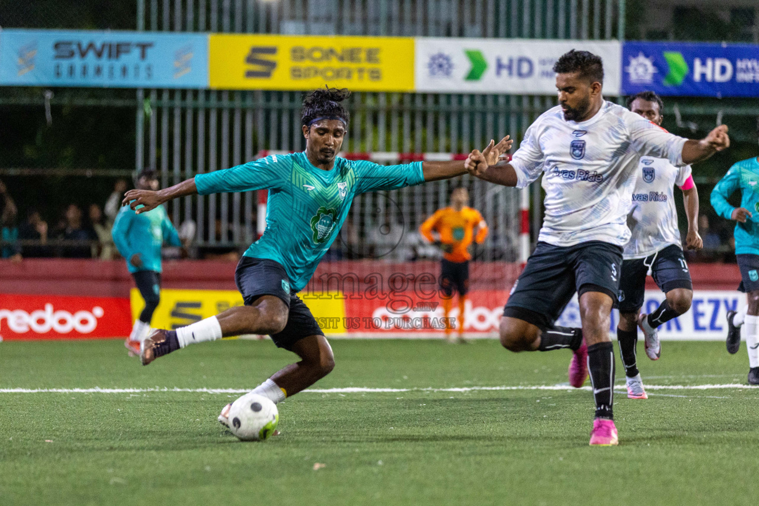 F Magoodhoo vs F Nilandhoo in Day 4 of Golden Futsal Challenge 2024 was held on Thursday, 18th January 2024, in Hulhumale', Maldives Photos: Nausham Waheed / images.mv