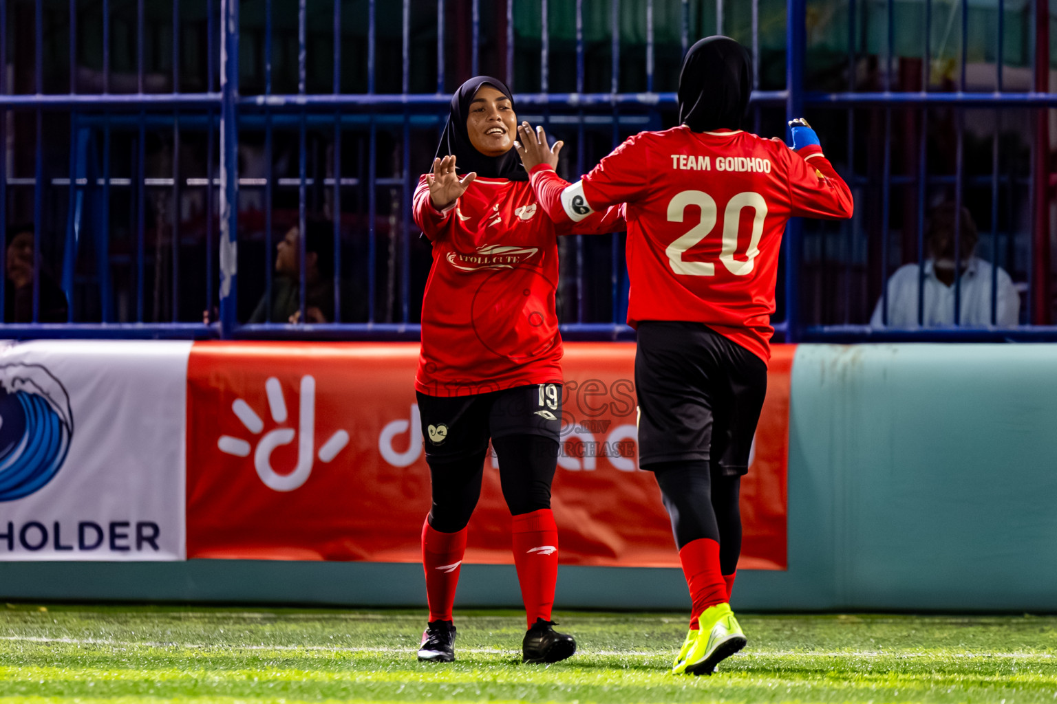 Kihaadhoo vs Goidhoo in Day 1 of Better in Baa Futsal Fiesta 2025 Woman's division held in B. Eydhafushi, Maldives on Wednesday, 5th November 2025. Photos: Nausham Waheed / images.mv