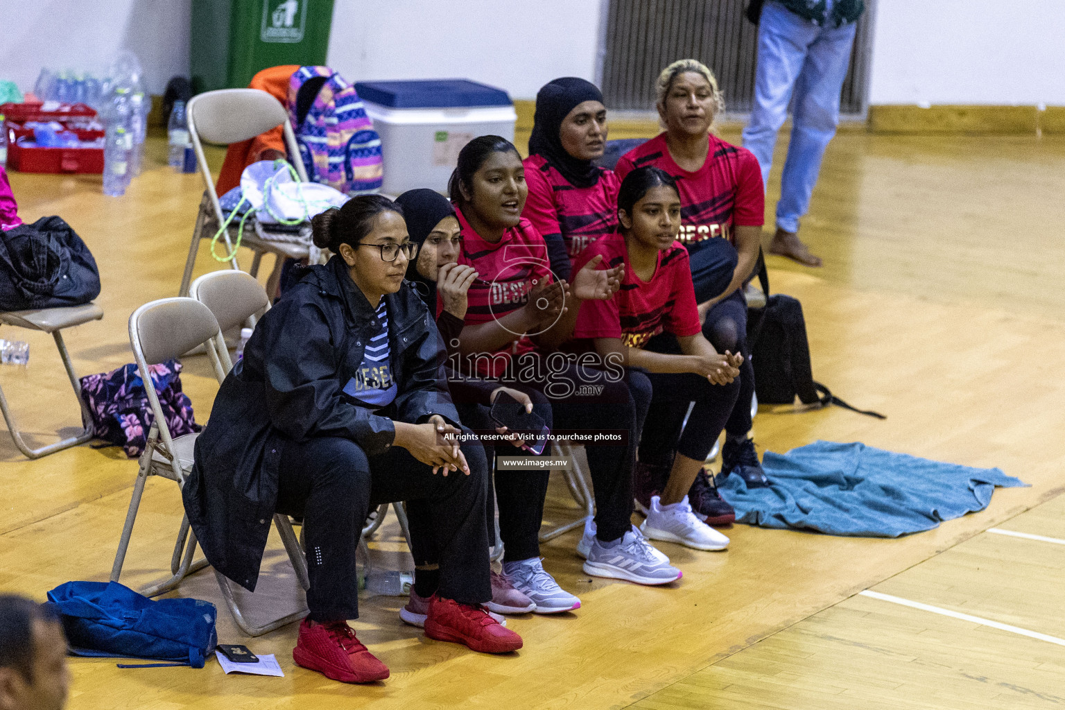 Lorenzo Sports Club vs Vyansa in the Milo National Netball Tournament 2022 on 18 July 2022, held in Social Center, Male', Maldives. Photographer: Shuu, Hassan Simah / Images.mv