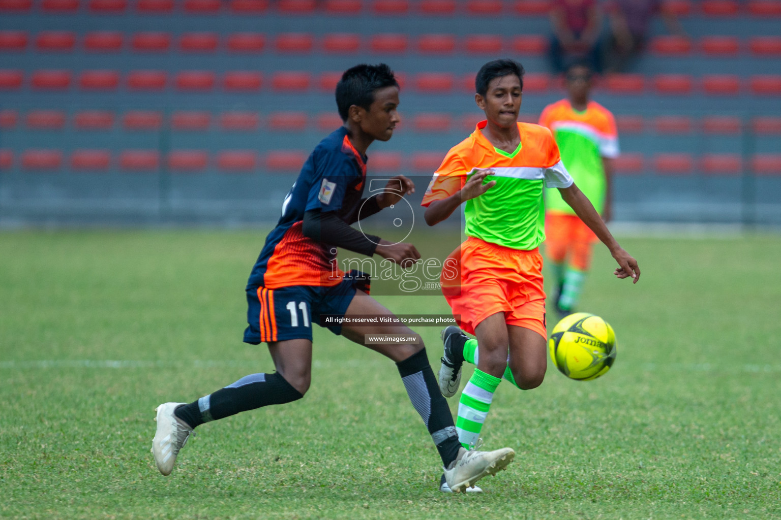 Ghaazee School and Imaadhudheen School in the Semi Final of MAMEN Inter School Football Tournament 2019 (U15) in Male, Maldives on 17th March 2019, Sunday Photos: Ismail Thoriq / images.mv