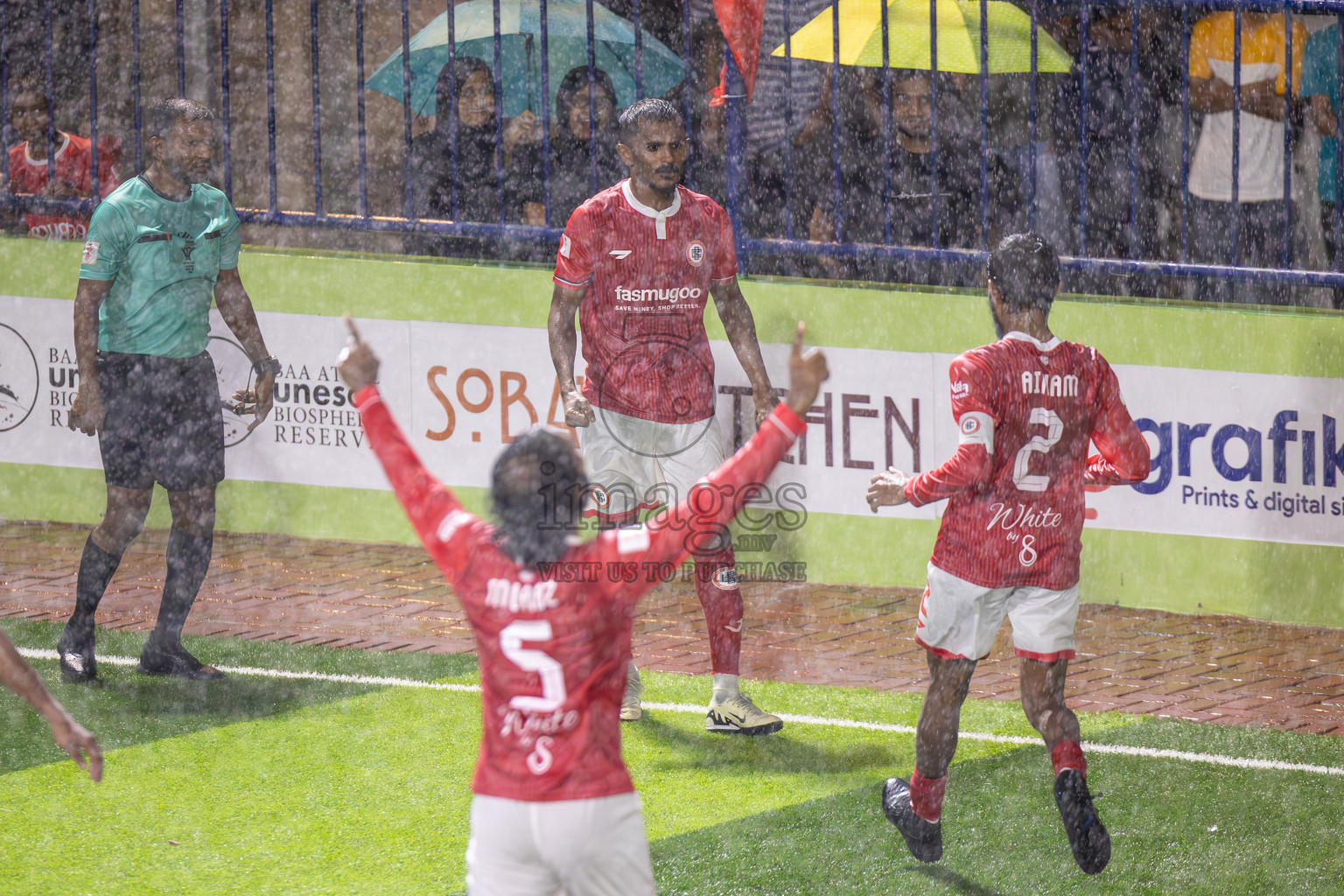 United V vs CC Sports Club in Semi Final of Eydhafushi Futsal Cup 2024 was held on Monday , 15th April 2024, in B Eydhafushi, Maldives Photos: Ismail Thoriq / images.mv