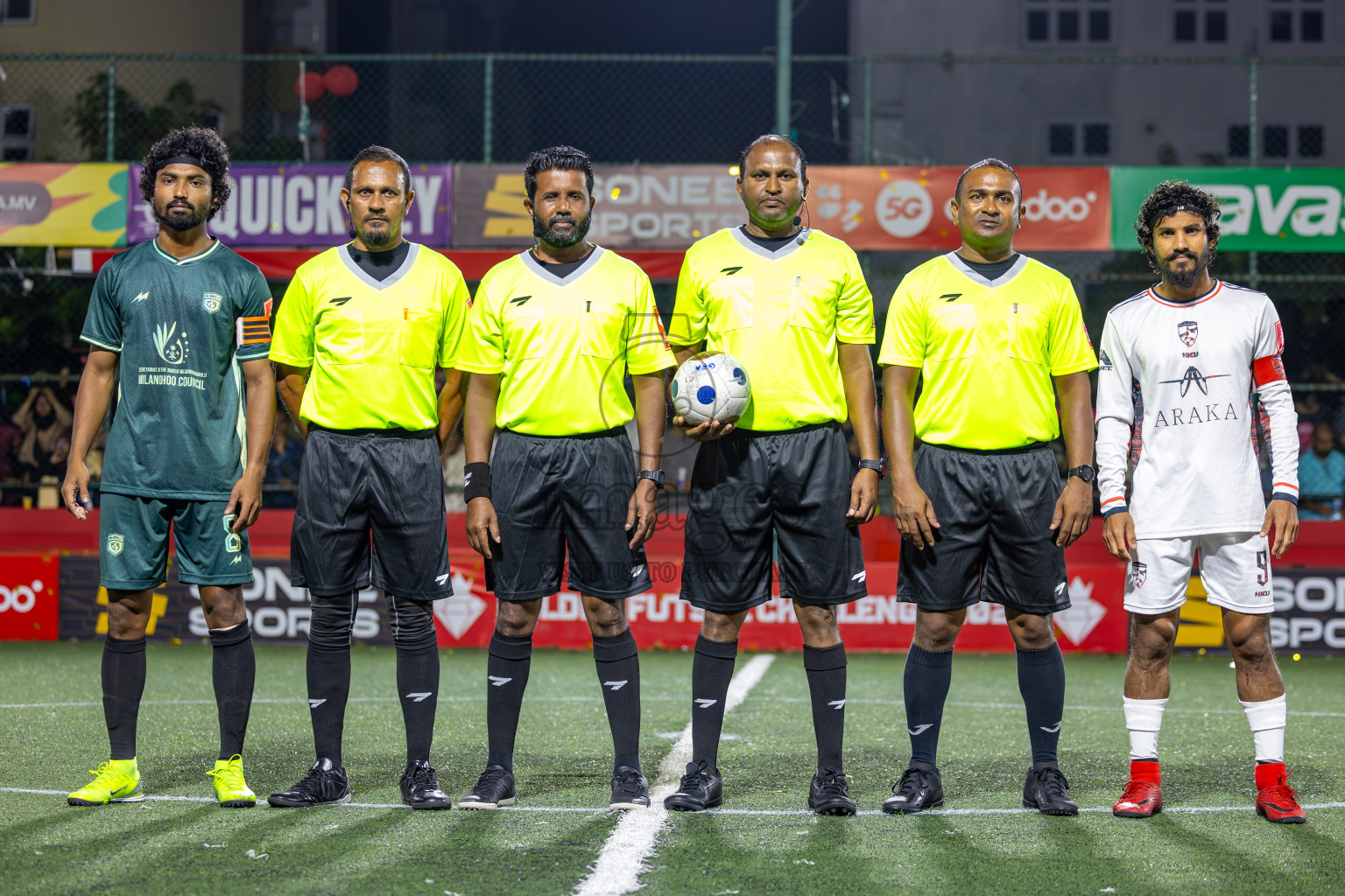 Sh Milandhoo vs R Inguraidhoo in Zone Round on Day 27 of Golden Futsal Challenge 2025 was held on Friday , 31st January 2025, in Hulhumale', Maldives. Photos: Ismail Thoriq / images.mv