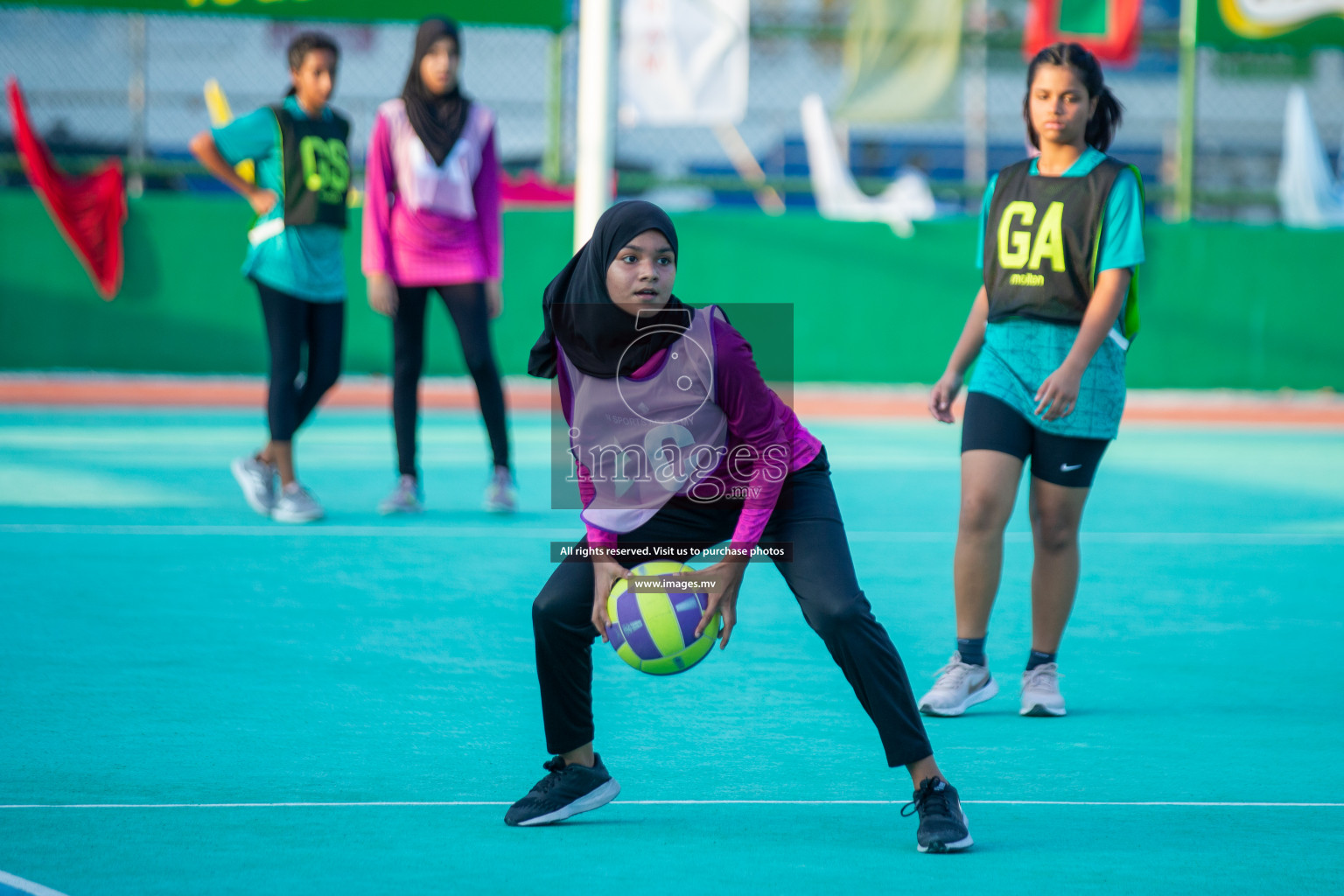 Day 3 of Junior Netball Championship 2022 on 5 March 2022 held in Male', Maldives. Photos by Nausham Waheed & Hassan Simah.