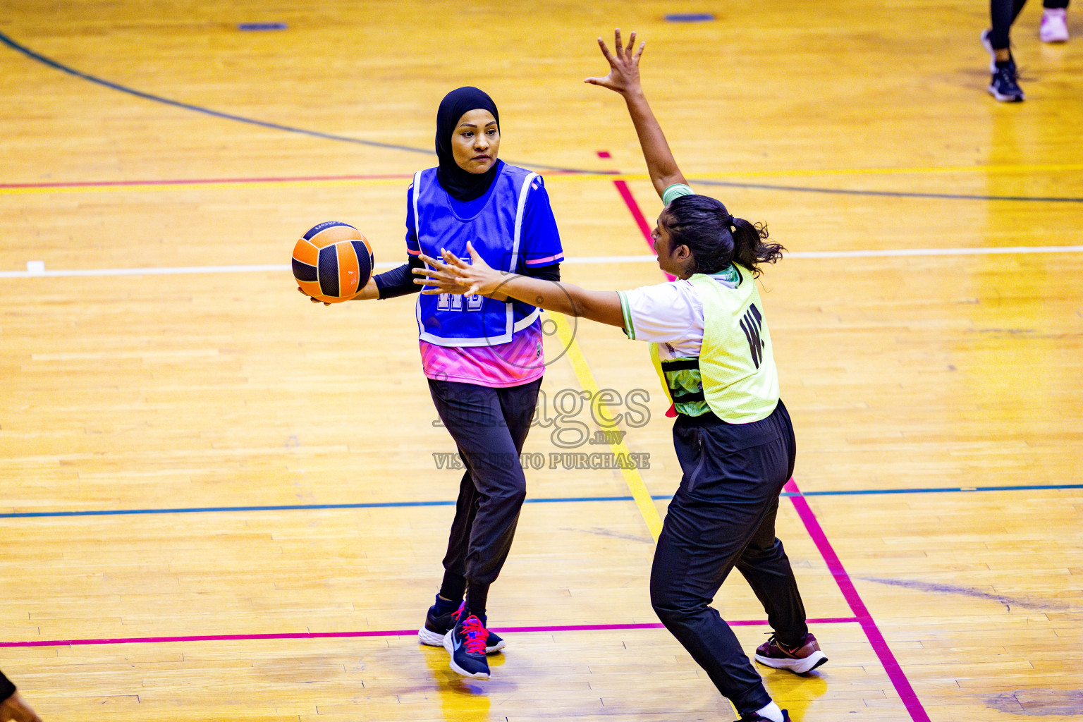 Kulhudhuffushi Youth & Recreation Club vs Sports Club Shining Star in Day 3 of 21st National Netball Tournament was held in Social Canter at Male', Maldives on Saturday, 18th May 2024. Photos: Nausham Waheed / images.mv