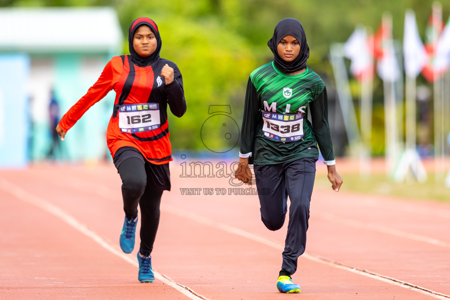 Day 2 of MWSC Interschool Athletics Championships 2024 held in Hulhumale Running Track, Hulhumale, Maldives on Sunday, 10th November 2024. Photos by: Ismail Thoriq / Images.mv