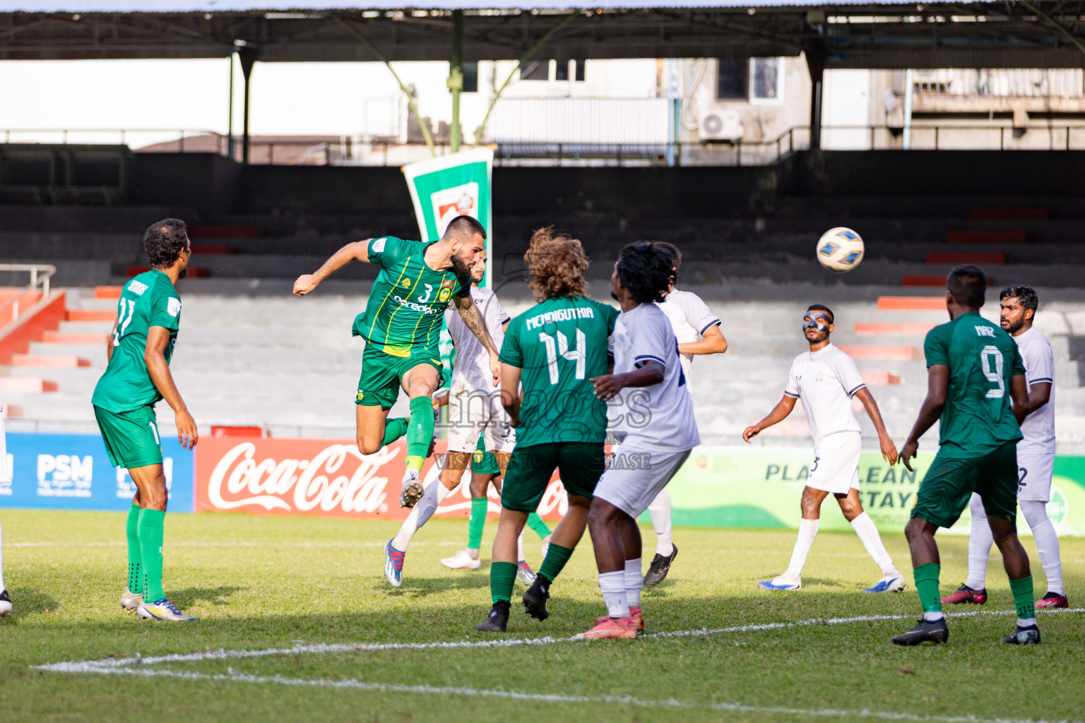 Maziya SRC vs Green Streets in Dhivehi Premier League 2025/26 held in National Football Stadium, Male', Maldives on Saturyday, 25 October 2025. 
Photos: Hassan Simah / Images.mv