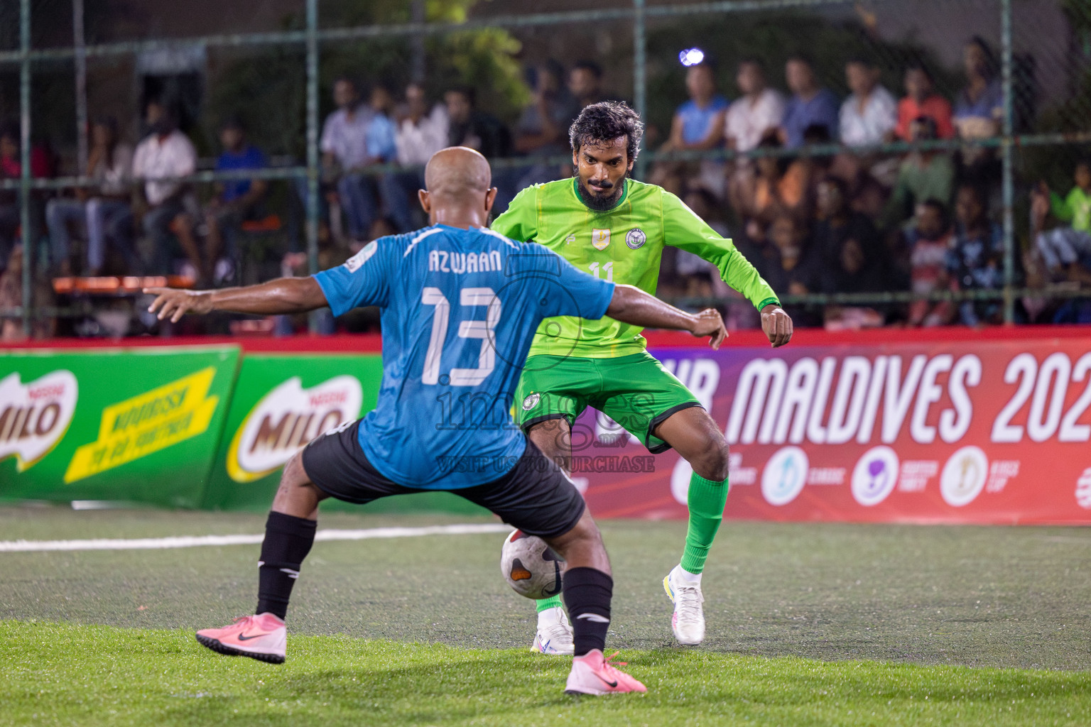 Team DJA VS Trade Club in Club Maldives Classic 2024 held in Rehendi Futsal Ground, Hulhumale', Maldives on Saturday, 14th September 2024. 
Photos: Hassan Simah / images.mv