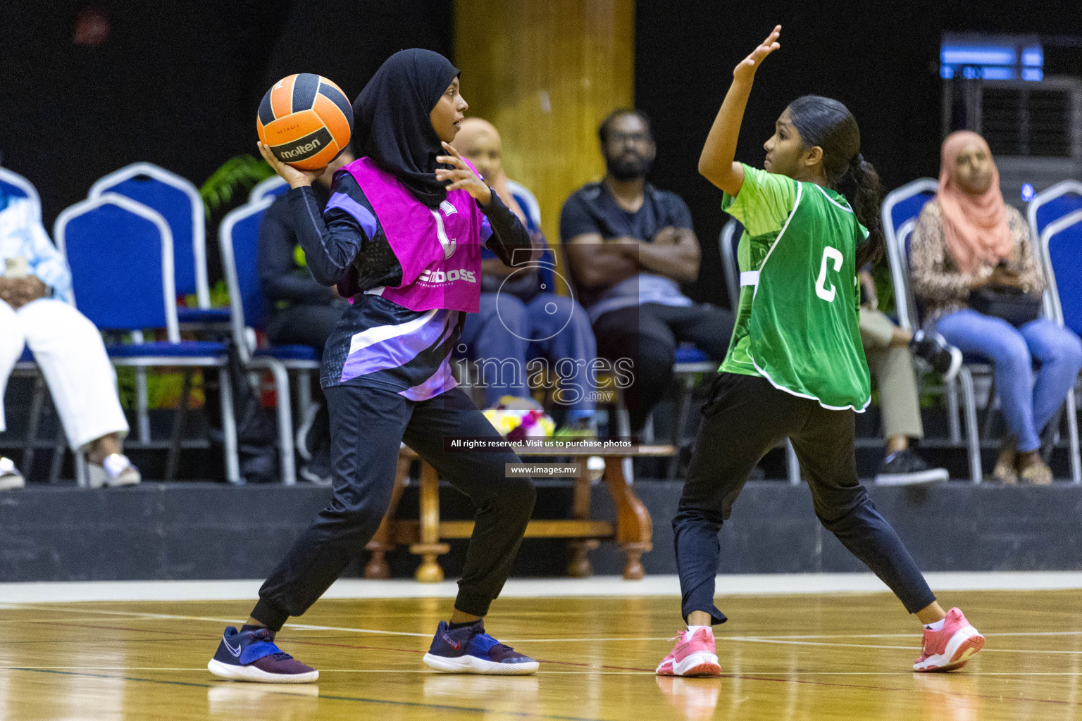 Day6 of 24th Interschool Netball Tournament 2023 was held in Social Center, Male', Maldives on 1st November 2023. Photos: Nausham Waheed / images.mv