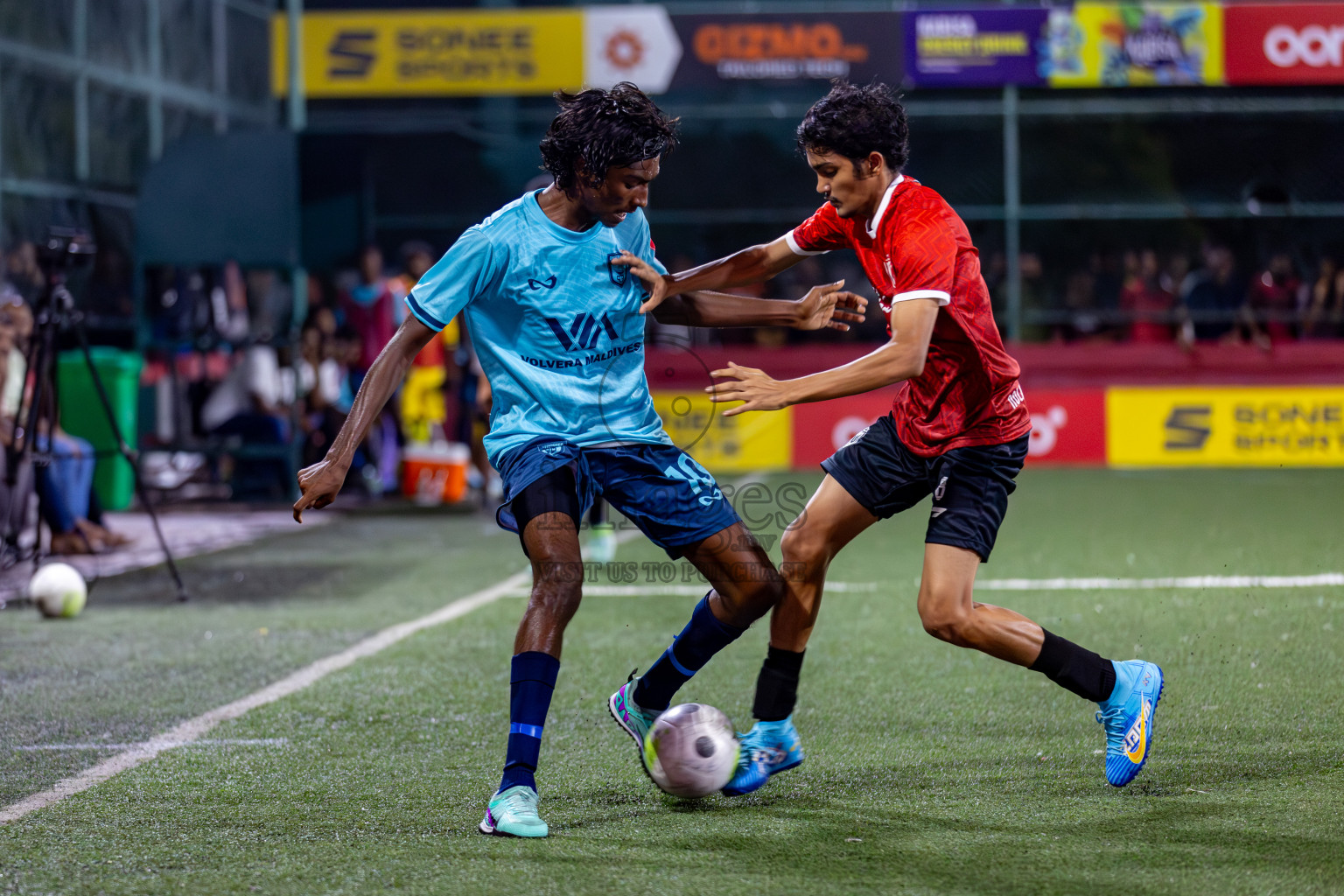 HA. Dhidhdhoo VS HDh. Nolhivaran on Day 33 of Golden Futsal Challenge 2024, held on Sunday, 18th February 2024, in Hulhumale', Maldives Photos: Hassan Simah / images.mv