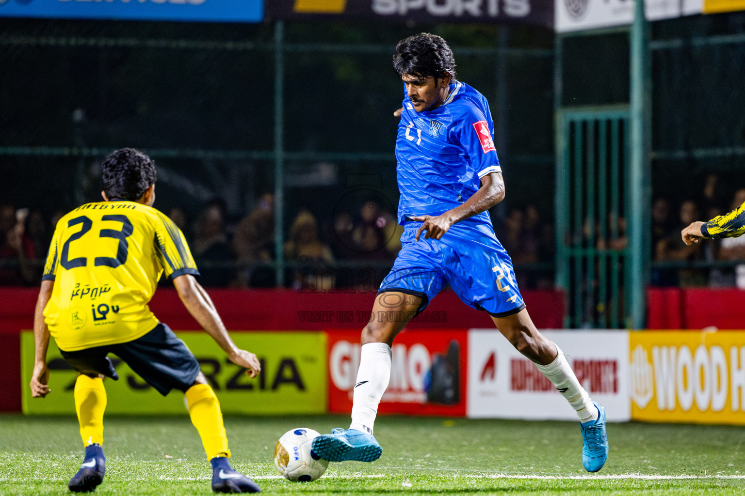 Lh Naifaru vs Lh Kurendhoo in Lhaviyani Atoll Finals Day 26 of Golden Futsal Challenge 2025 was held on Thursday , 30th January 2025, in Hulhumale', Maldives. Photos: Nausham Waheed / images.mv