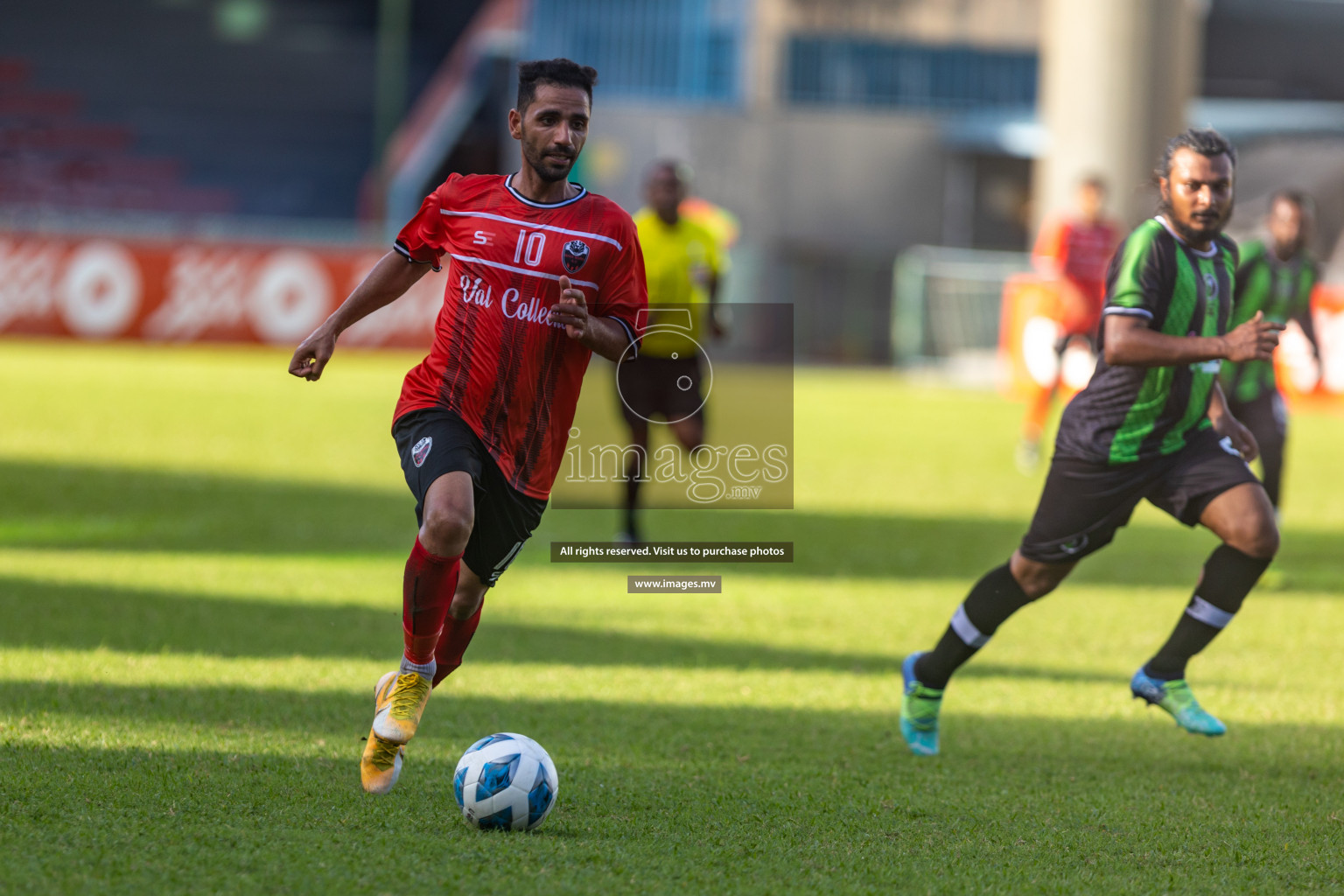 Biss Buru Sports vs JJ Sports Club  in 2nd Division 2022 on 14th July 2022, held in National Football Stadium, Male', Maldives Photos: Hassan Simah / Images.mv