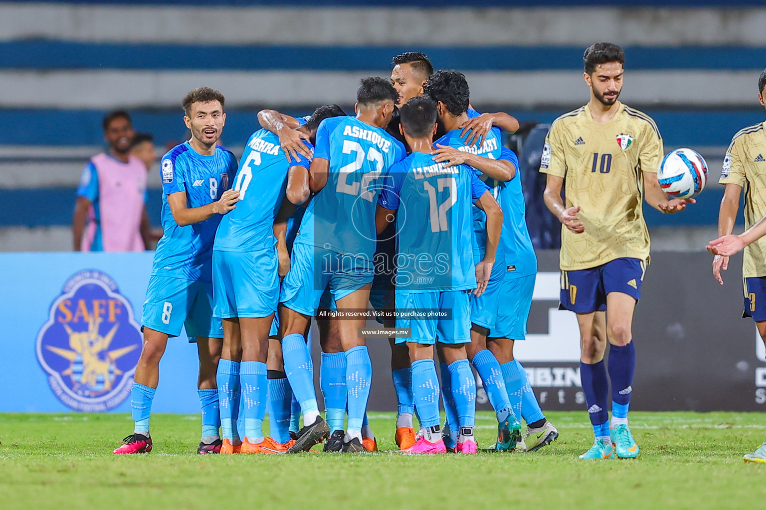 India vs Kuwait in SAFF Championship 2023 held in Sree Kanteerava Stadium, Bengaluru, India, on Tuesday, 27th June 2023. Photos: Nausham Waheed/ images.mv