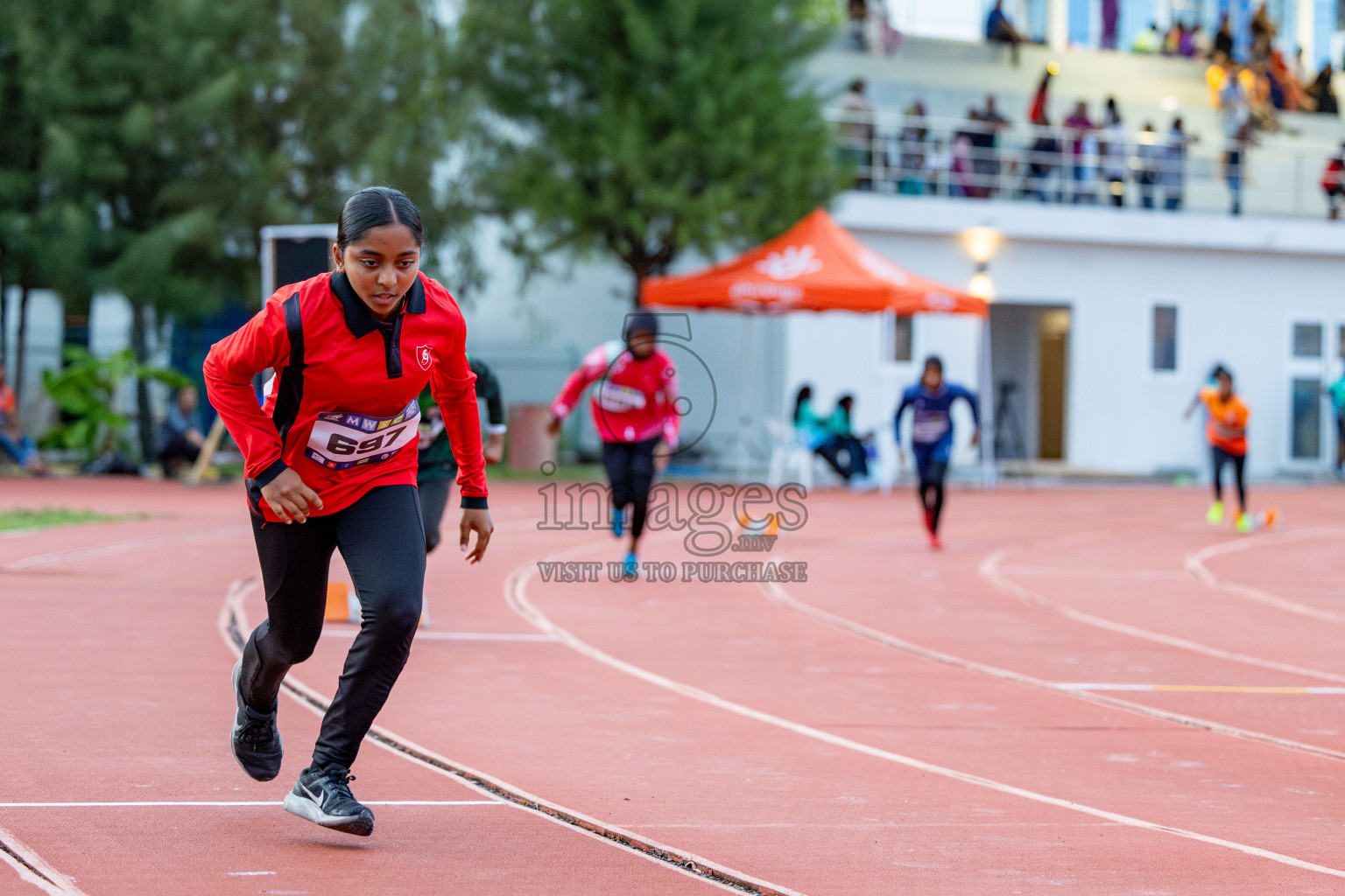 Day 2 of MWSC Interschool Athletics Championships 2024 held in Hulhumale Running Track, Hulhumale, Maldives on Sunday, 10th November 2024. 
Photos by: Hassan Simah / Images.mv