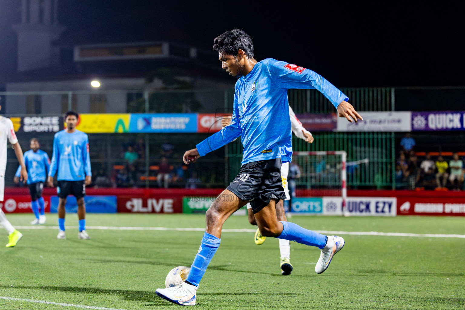 HDh Hanimaadhoo vs HDh Finey in Day 17 of Golden Futsal Challenge 2025 was held on Tuesday, 21st January 2025, in Hulhumale', Maldives. Photos: Nausham Waheed / images.mv