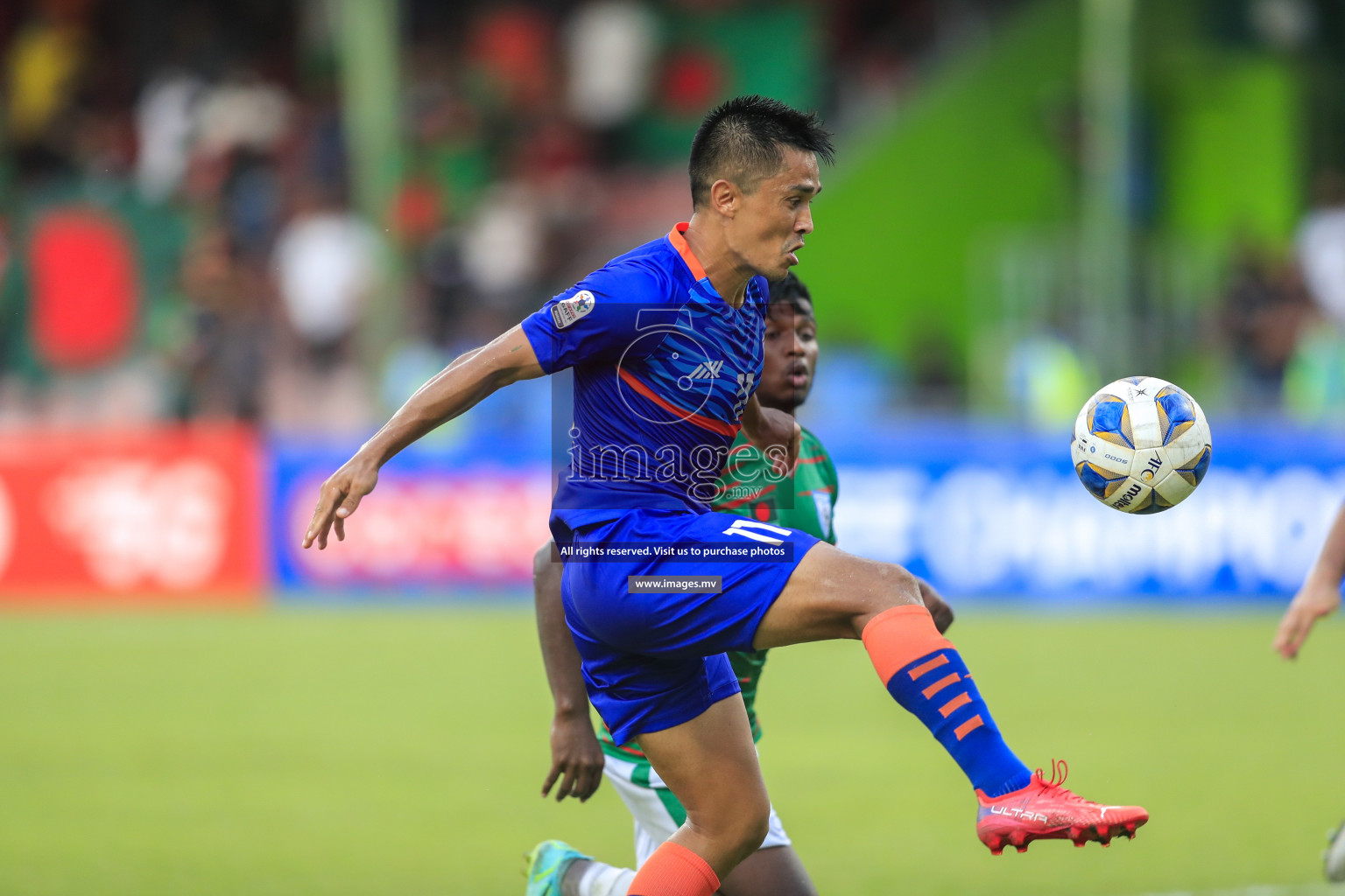 Bangladesh vs India in SAFF Championship 2021 held on 1st October 2021 in Galolhu National Stadium, Male', Maldives