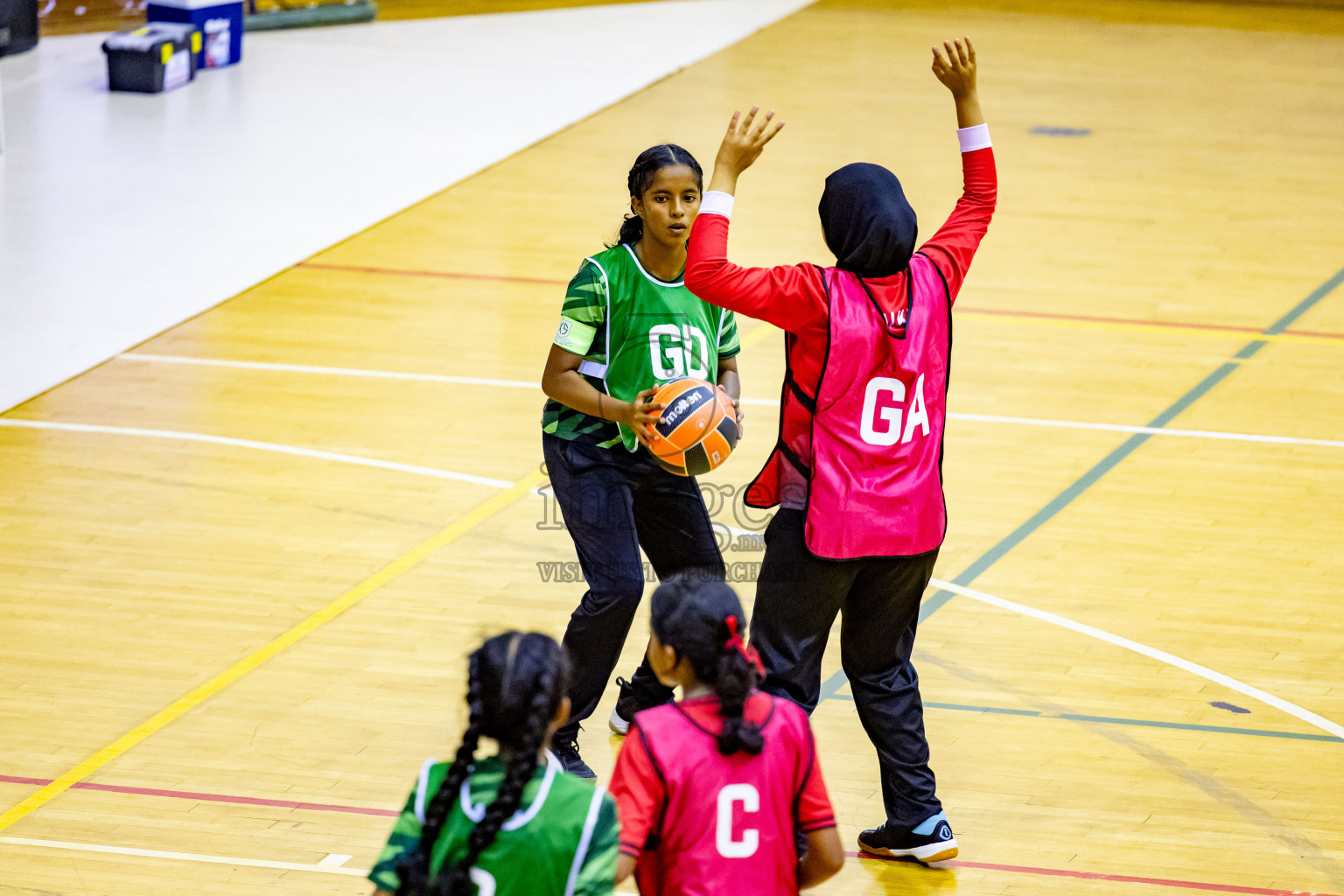 Day 5 of 25th Inter-School Netball Tournament was held in Social Center at Male', Maldives on Tuesday, 13th August 2024. Photos: Nausham Waheed / images.mv