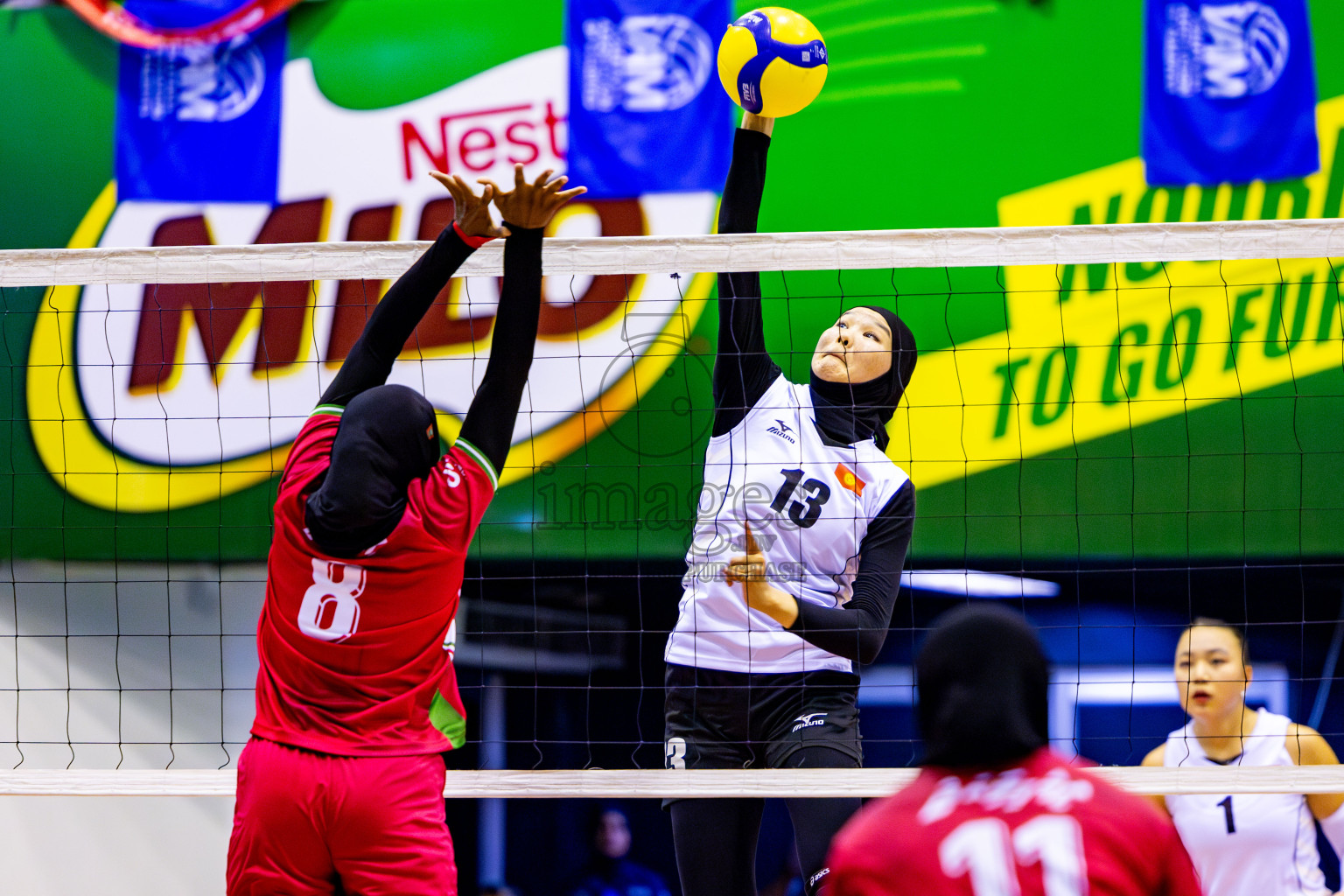 Final of CAVA Woman's Volleyball Challenge Cup 2024 was held in Social Center, Male', Maldives on Wednesday, 11th September 2024. Photos: Nausham Waheed / images.mv