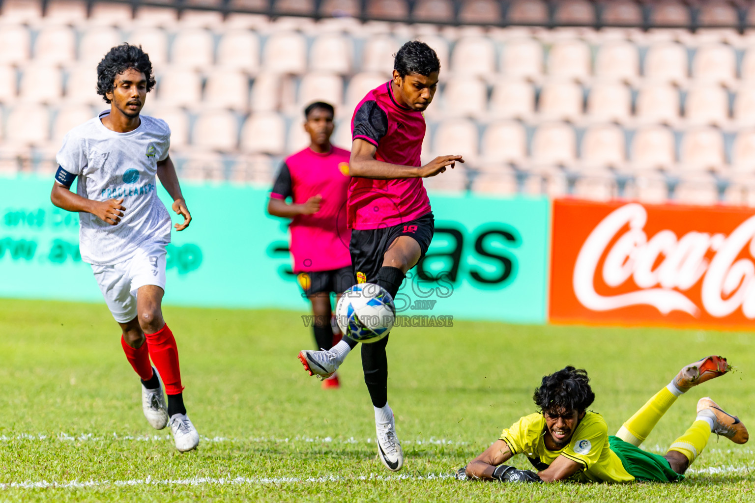 United Victory vs Club Green Street in Day 4 of Under 19 Youth Championship 2024 was held at National Stadium in Male', Maldives on Thursday, 13th June 2024. Photos: Nausham Waheed / images.mv