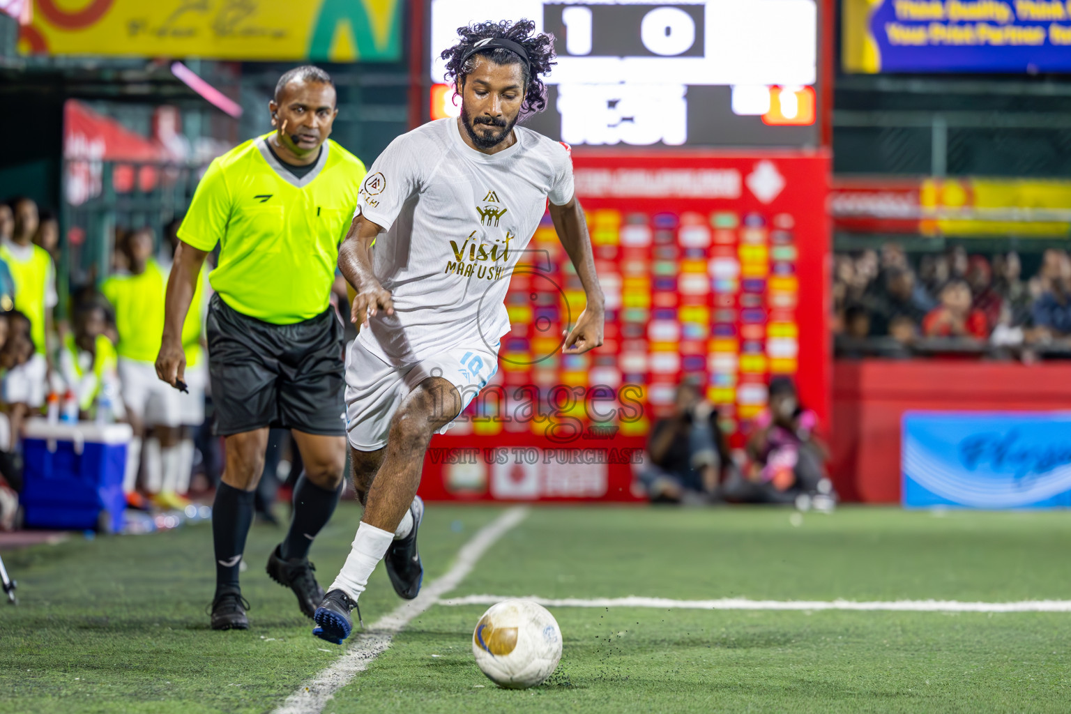 K Maafushi vs K Kaashidhoo in Kaafu Atoll Finals Day 27 of Golden Futsal Challenge 2025 was held on Friday , 31st January 2025, in Hulhumale', Maldives. Photos: Ismail Thoriq / images.mv