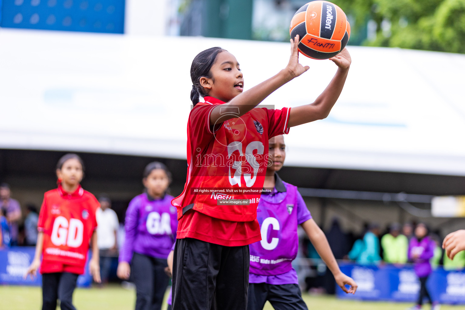 Day 1 of Nestle' Kids Netball Fiesta 2023 held in Henveyru Stadium, Male', Maldives on Thursday, 30th November 2023. Photos by Nausham Waheed / Images.mv