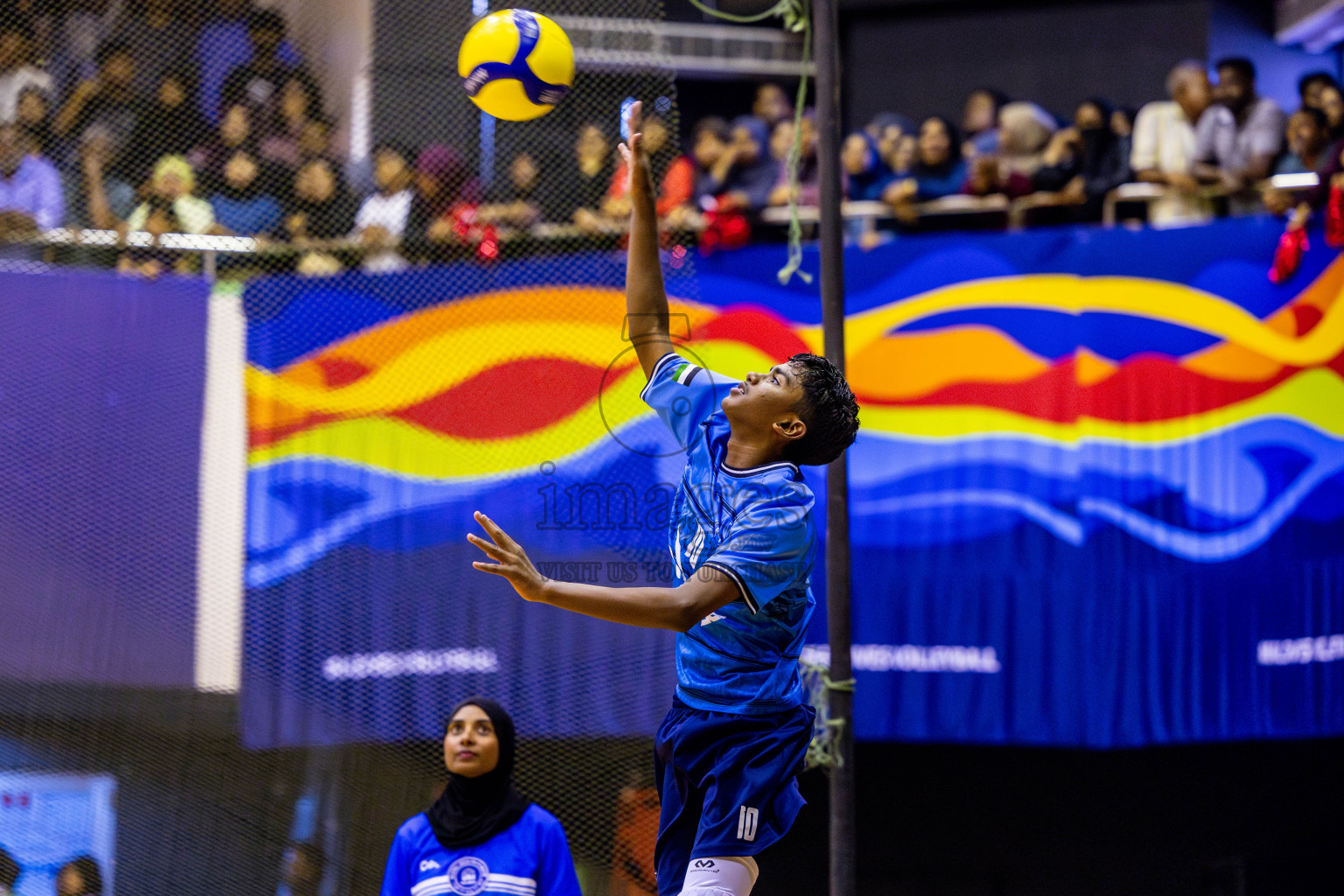 Finals of Interschool Volleyball Tournament 2024 was held in Social Center at Male', Maldives on Friday, 6th December 2024. Photos: Nausham Waheed / images.mv