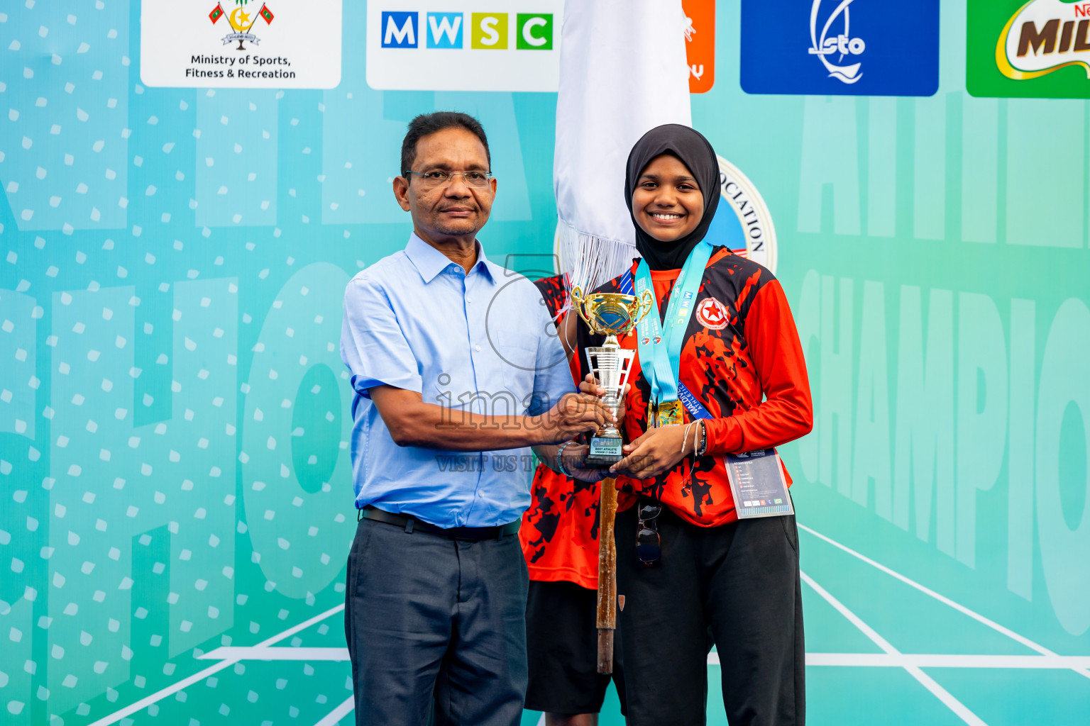 Day 6 of MWSC Interschool Athletics Championships 2024 held in Hulhumale Running Track, Hulhumale, Maldives on Thursday, 14th November 2024. Photos by: Nausham Waheed / Images.mv