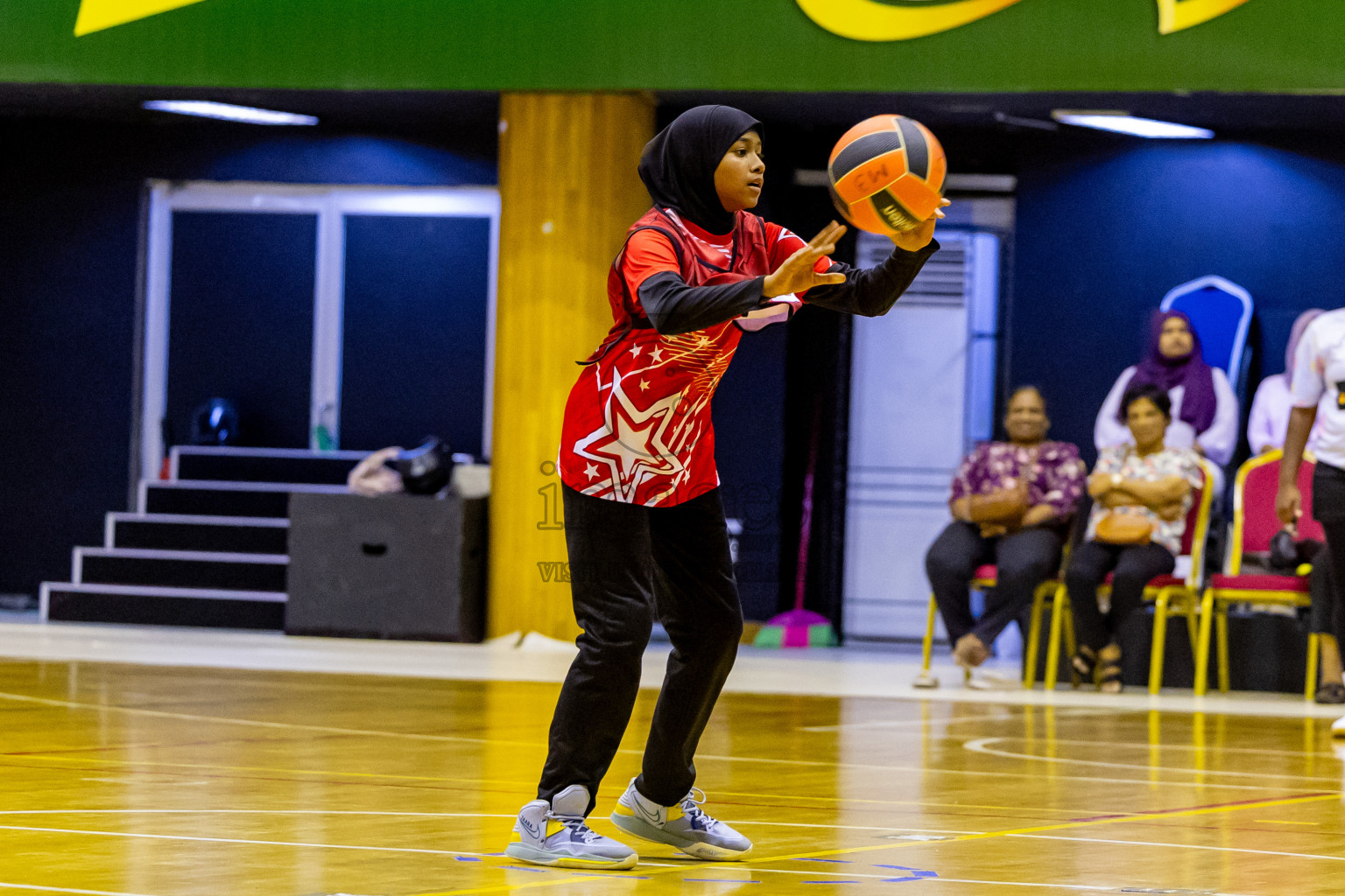 Day 9 of 25th Inter-School Netball Tournament was held in Social Center at Male', Maldives on Monday, 19th August 2024. Photos: Nausham Waheed / images.mv