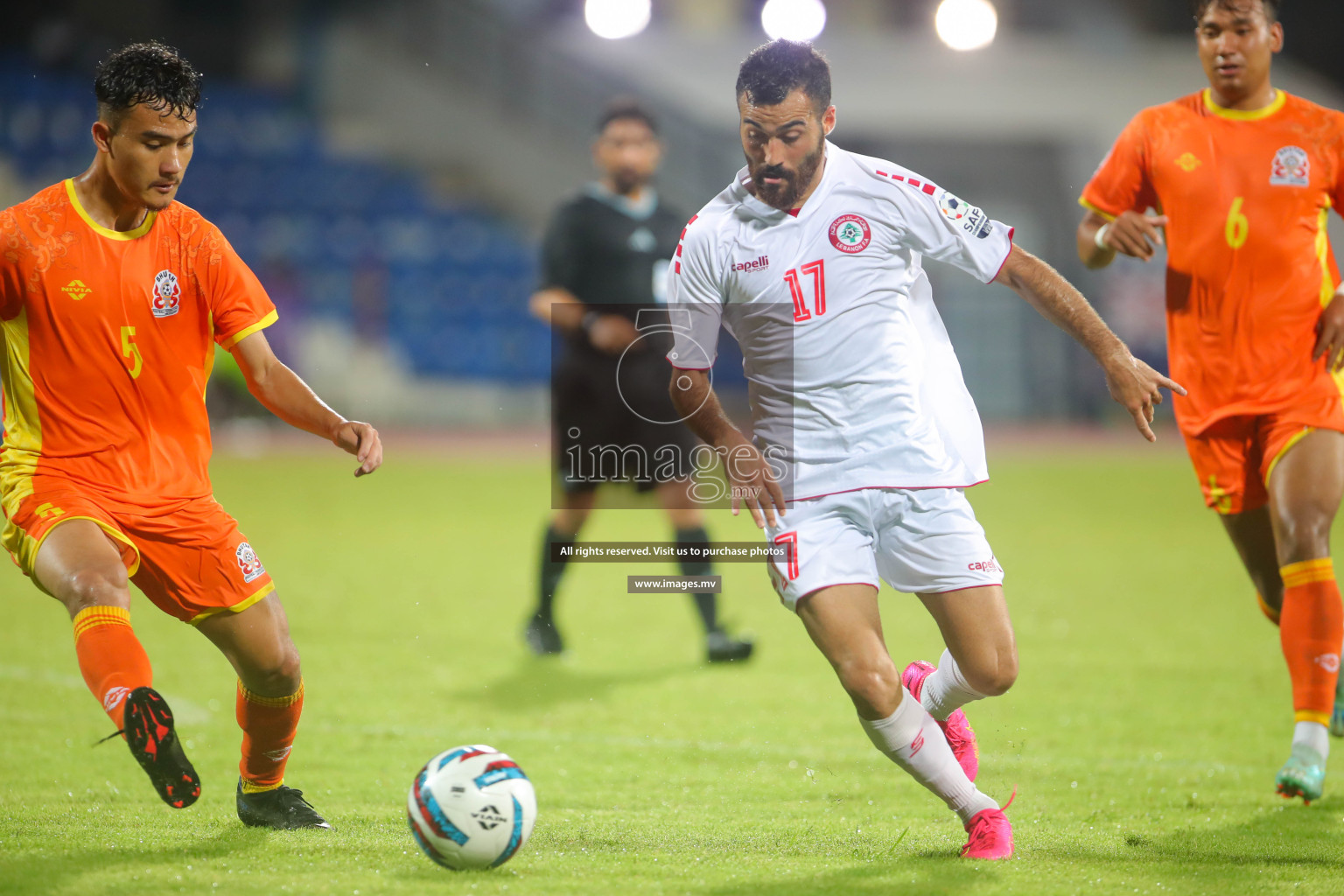 Bhutan vs Lebanon in SAFF Championship 2023 held in Sree Kanteerava Stadium, Bengaluru, India, on Sunday, 25th June 2023. Photos: Hassan Simah / images.mv