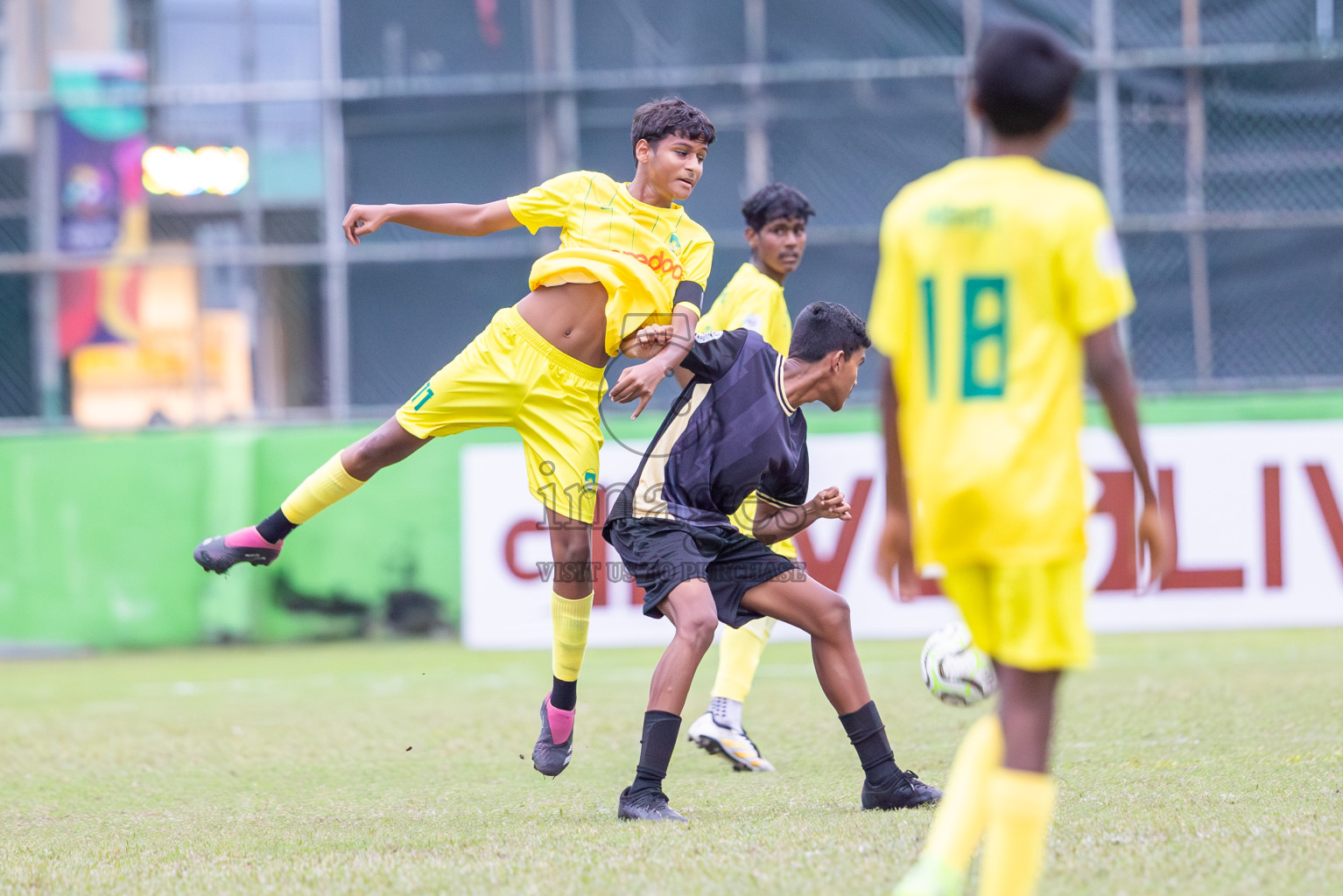 Eagles vs Maziya (U14) in Dhivehi Youth League 2024 - Day 2. Matches held at Henveiru Stadium on 22nd November 2024 , Friday. Photos: Shuu Abdul Sattar/ Images.mv