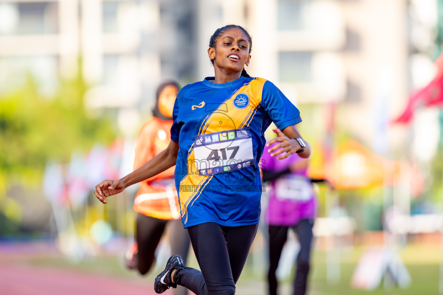 Day 4 of MWSC Interschool Athletics Championships 2024 held in Hulhumale Running Track, Hulhumale, Maldives on Tuesday, 12th November 2024. Photos by: Nausham Waheed / Images.mv