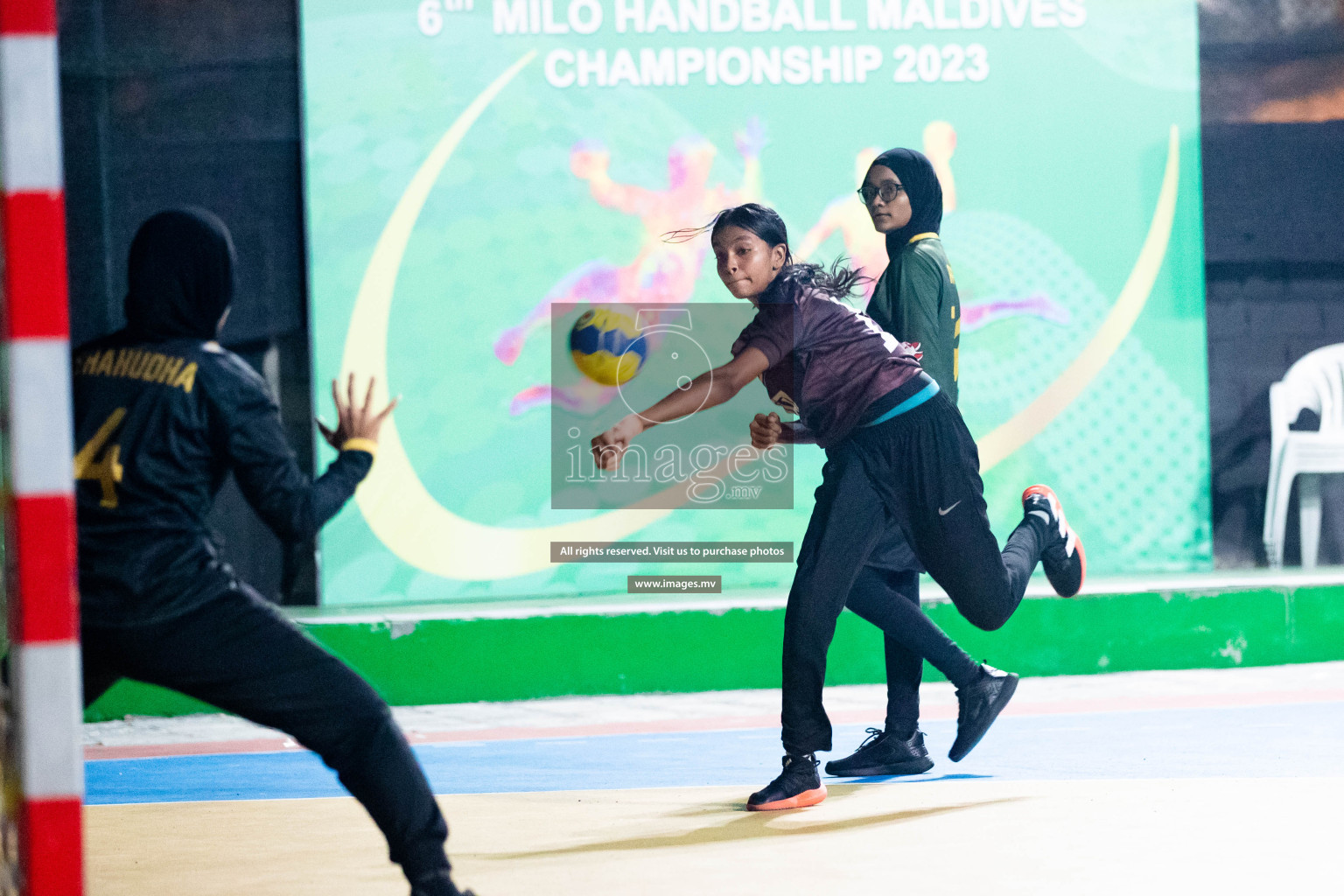 Day 5 of 6th MILO Handball Maldives Championship 2023, held in Handball ground, Male', Maldives on Friday, 24th May 2023 Photos: Shuu Abdul Sattar/ Images.mv