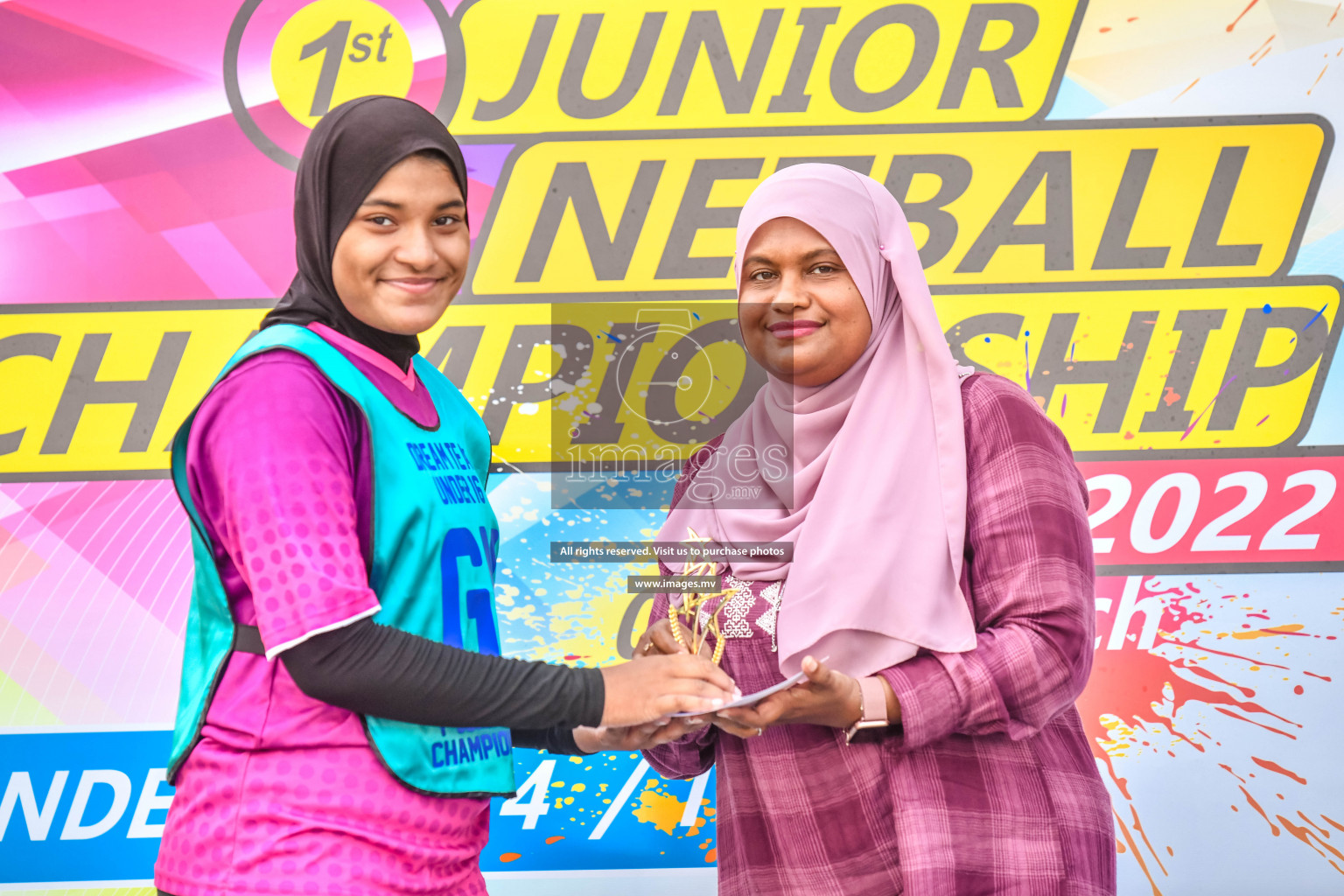 Final of Junior Netball Championship 2022 held in Male', Maldives on 19th March 2022. Photos by Nausham Waheed