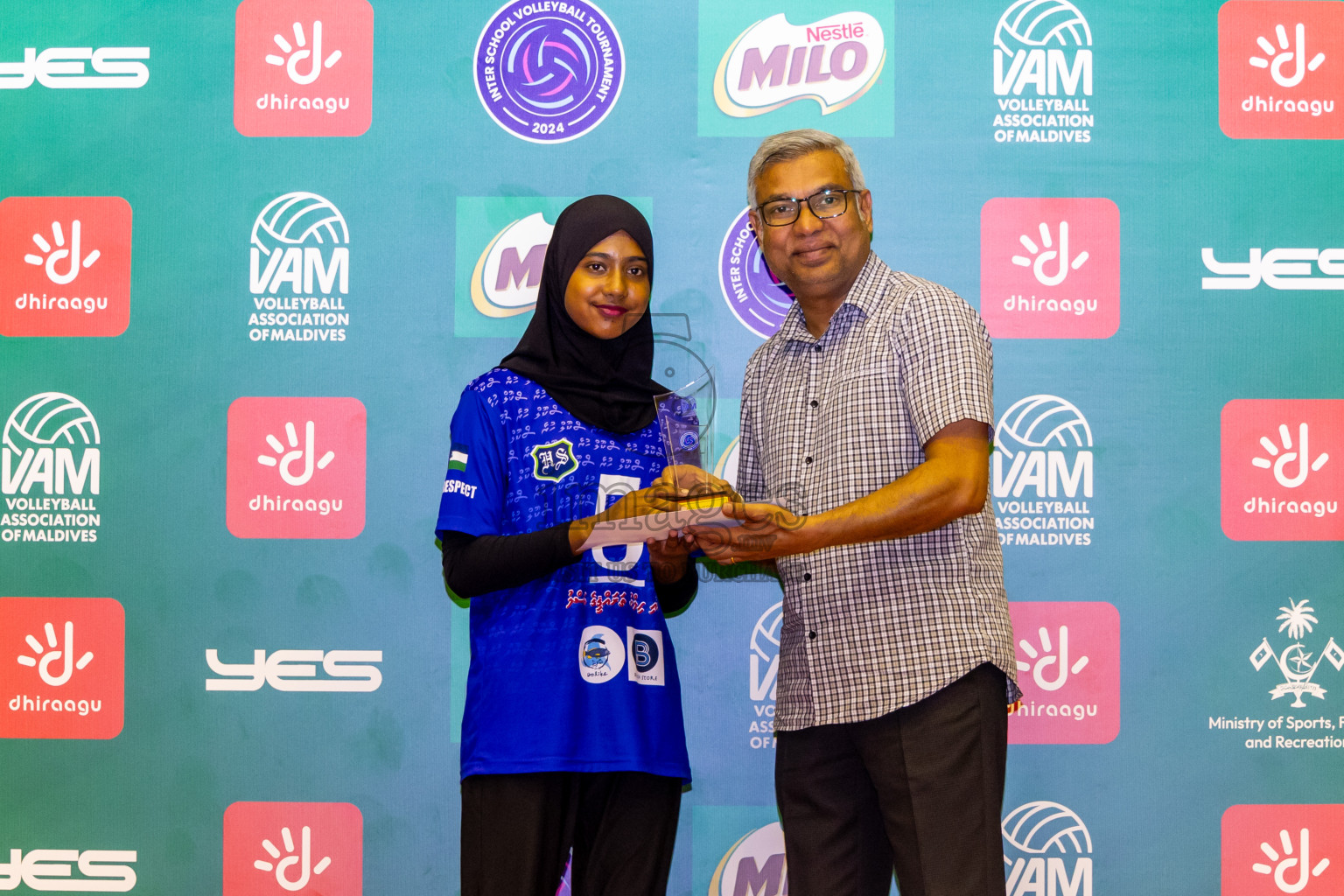 Finals of Interschool Volleyball Tournament 2024 was held in Social Center at Male', Maldives on Friday, 6th December 2024. Photos: Nausham Waheed / images.mv