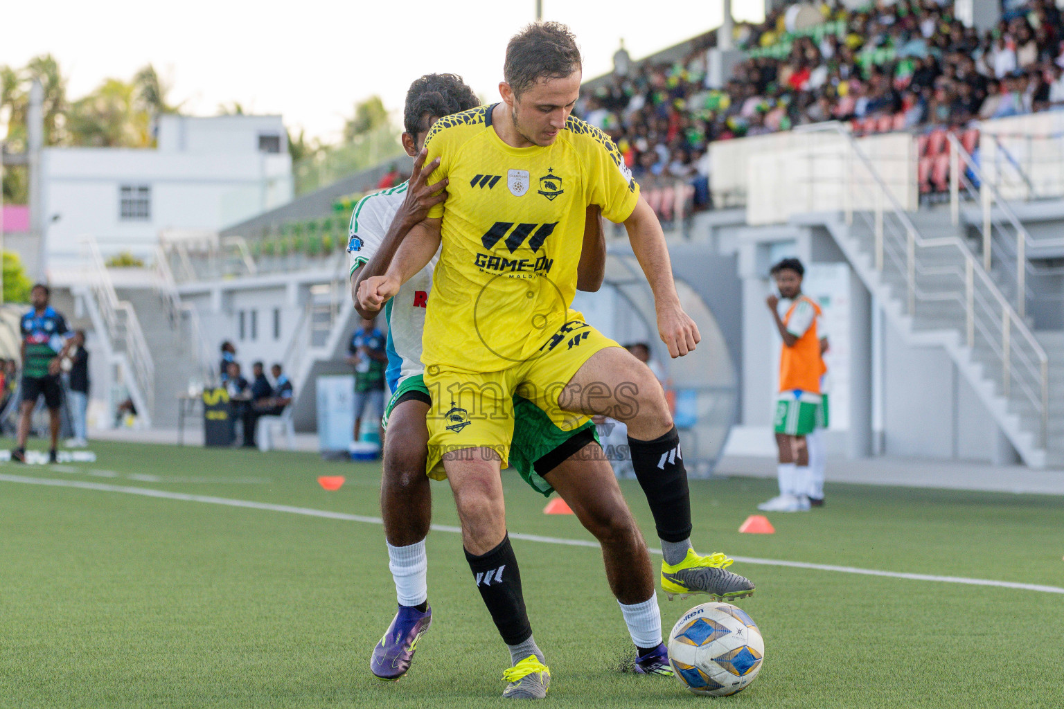 Semi Finals Match 02 Huss Songun FT VS Velaa Sports Club in Day 8 of Eydhafushi Cup 2025 held in Eydhafushi Football Stadium at B. Eydhafushi, Maldives on Saturday, 13th September 2025. Photos: Arif Rasheed / images.mv