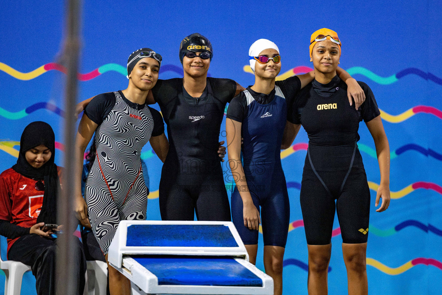 Day 5 of National Swimming Competition 2024 held in Hulhumale', Maldives on Tuesday, 17th December 2024. Photos: Hassan Simah / images.mv